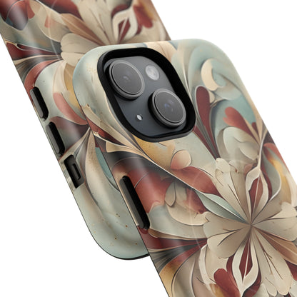 Vintage Baroque Blossom - Ornate Floral Art iPhone MagSafe Phone Case - Elegant Baroque-Inspired Design