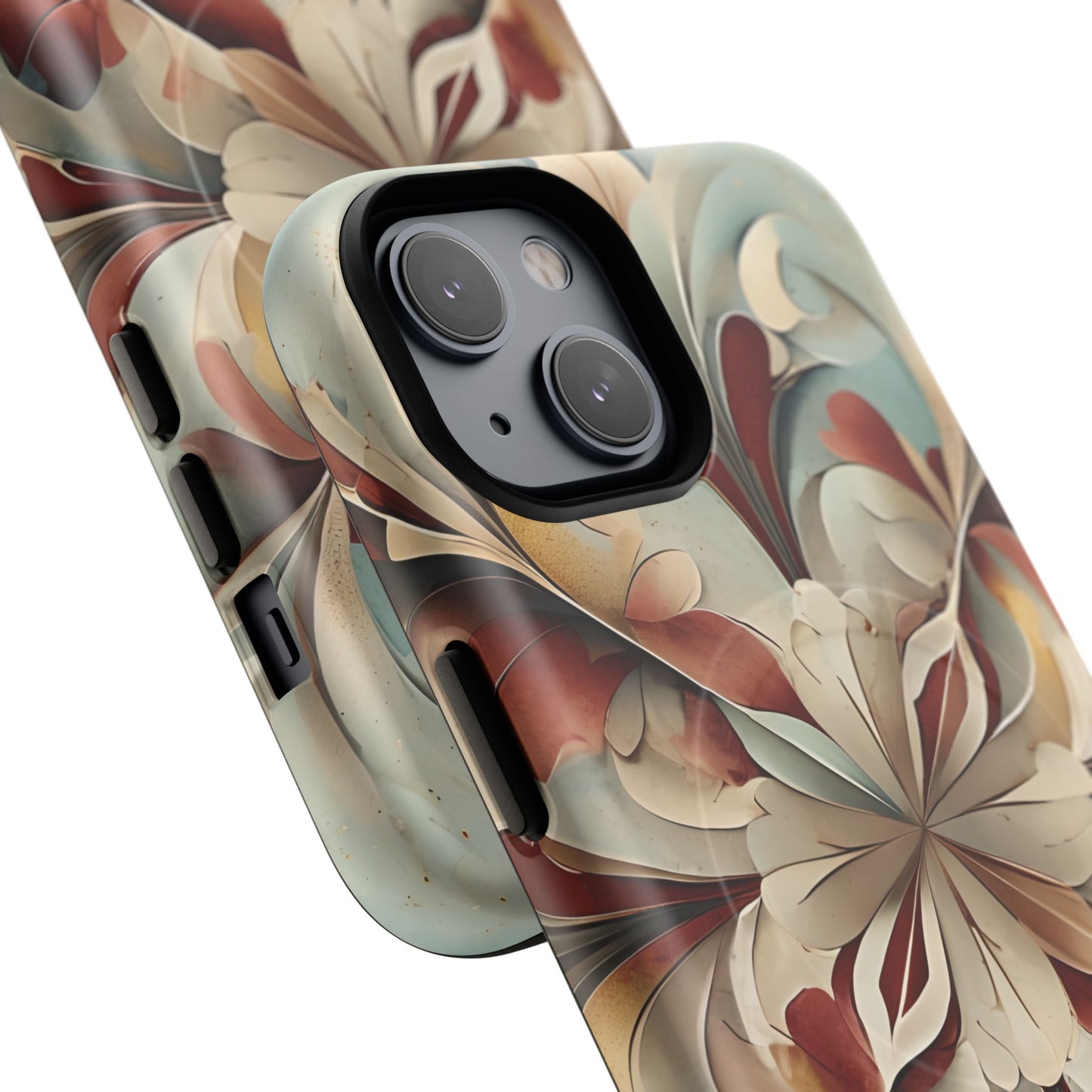Vintage Baroque Blossom - Ornate Floral Art iPhone MagSafe Phone Case - Elegant Baroque-Inspired Design