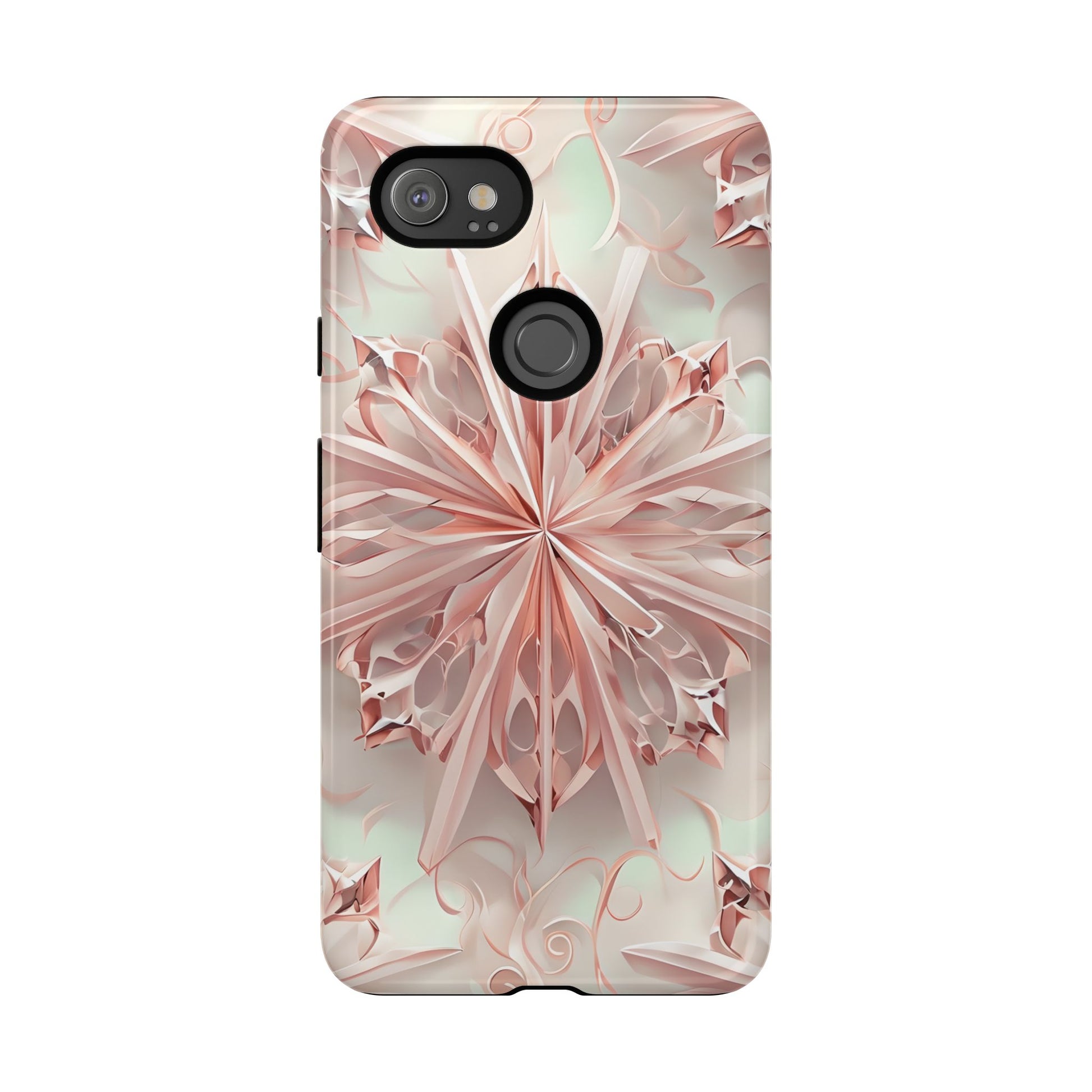 Blush Frost from our Kaleidoscope Collection - Google Pixel 2XL tough case - Soft Pink Geometric Floral Design