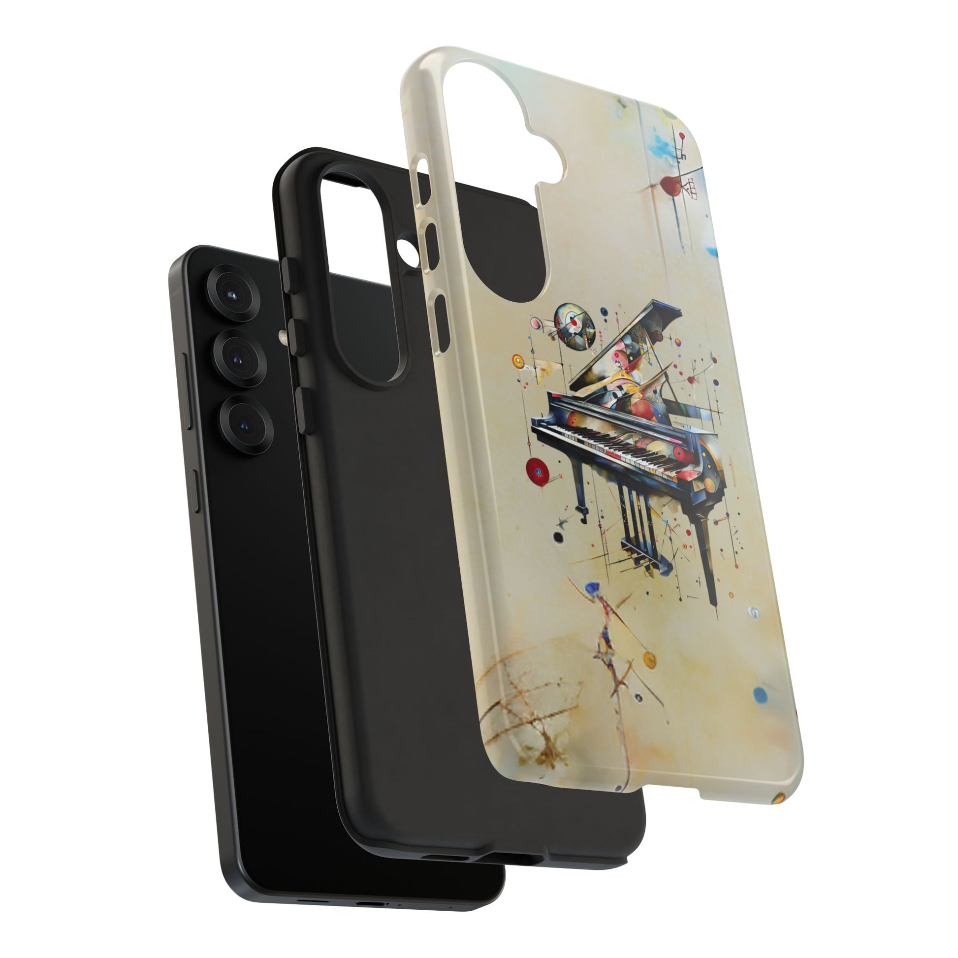 Keys of Imagination Artistic Grand Piano Tough Case for Samsung Galaxy S25 Plus - Shockproof Phone Cover