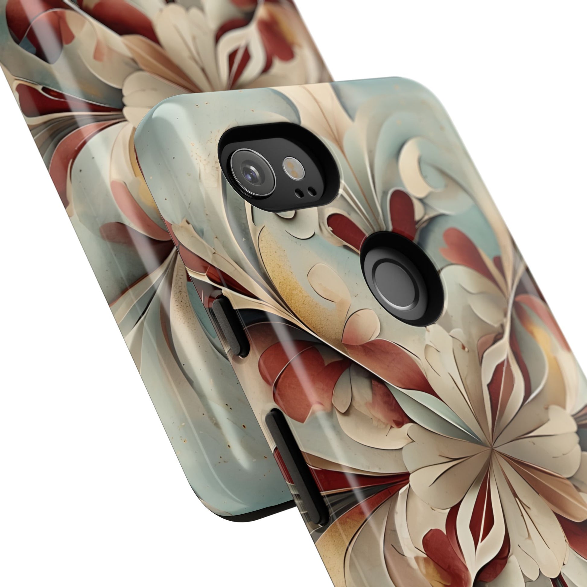 Vintage Baroque Blossom - Ornate Floral Art Google Pixel 2XL Tough Phone Case - Elegant Baroque-Inspired Design