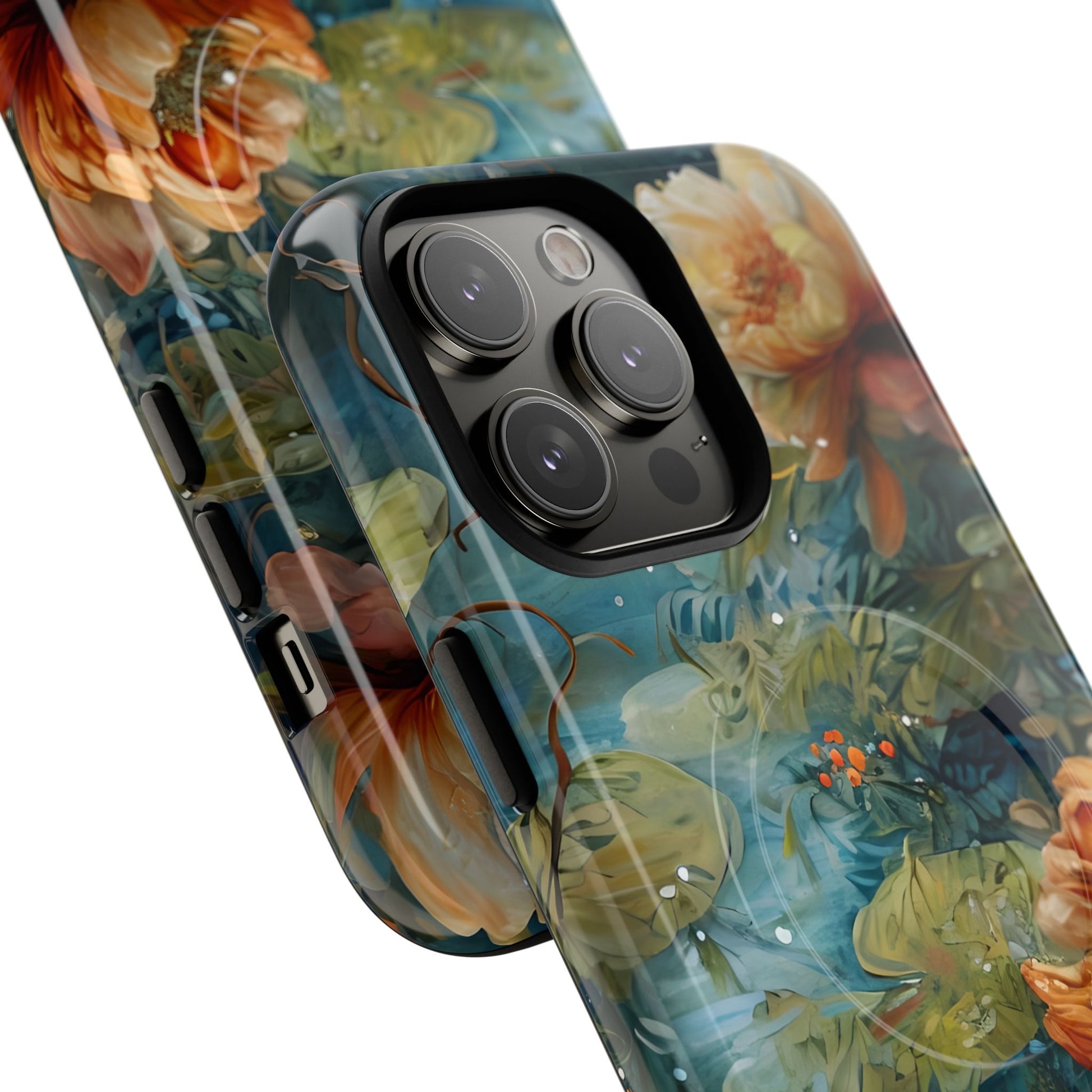 Waterlily Nocturne iPhone 14 Pro Max Case - Artistic Tough Cover - MagSafe Compatible - Premium Drop Protection