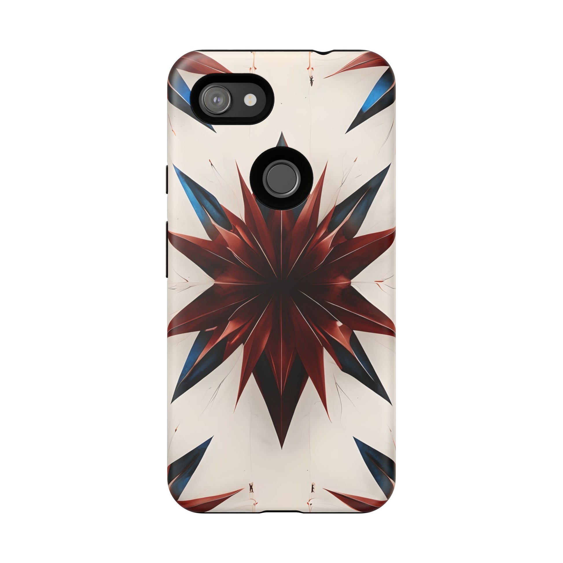 Garnet Starburst - Kaleidoscope Collection Gemstone Floral - Google Pixel 3a XL Tough Phone Case - Floral Burst Design