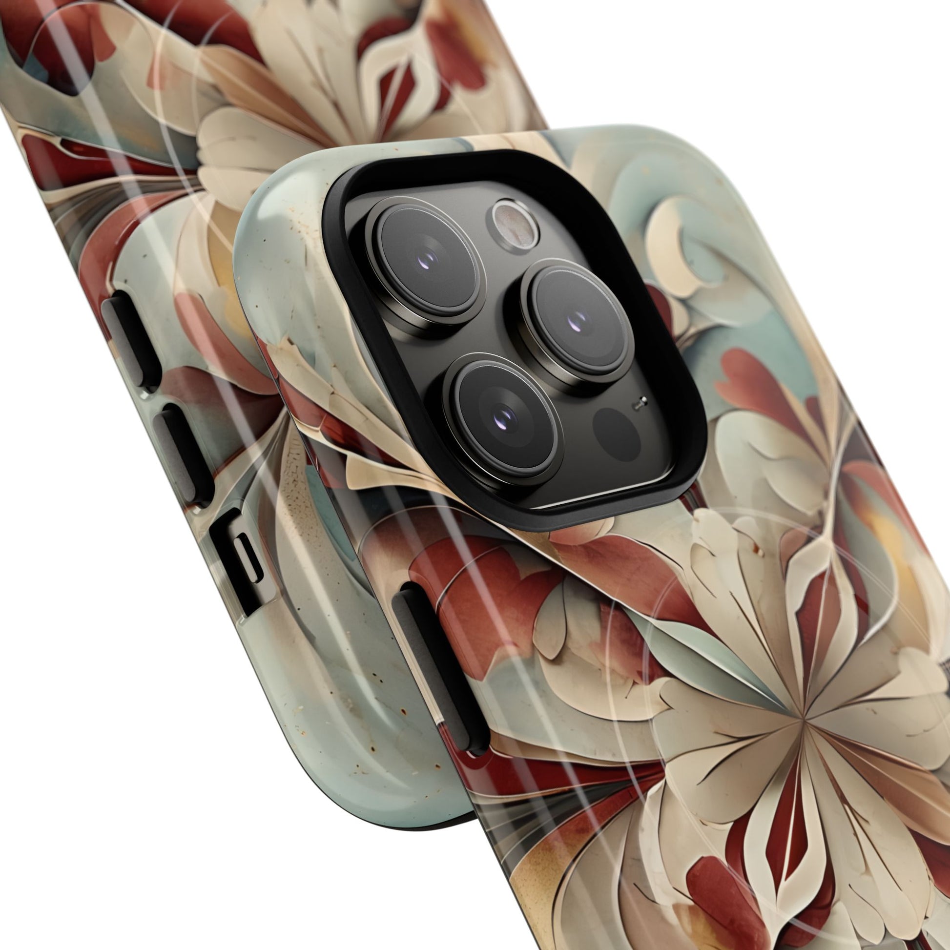 Vintage Baroque Blossom - Ornate Floral Art iPhone 14 Pro MagSafe Phone Case - Elegant Baroque-Inspired Design