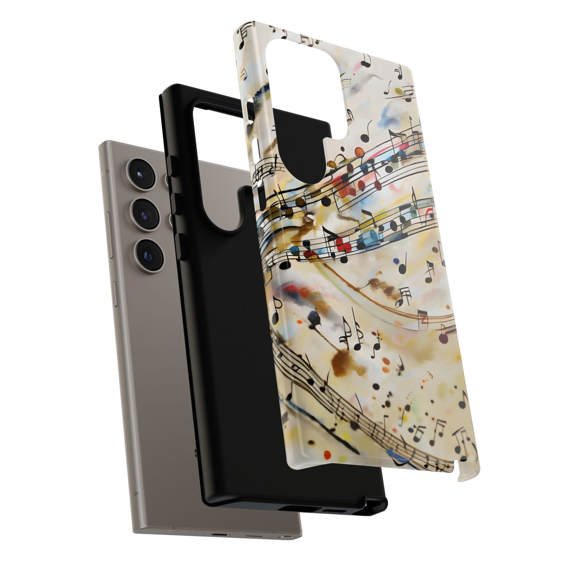 Melodic Flow Abstract Music Notes Tough Case for Samsung Galaxy S24 Ultra- Premium Shockproof Designer Phone Cover