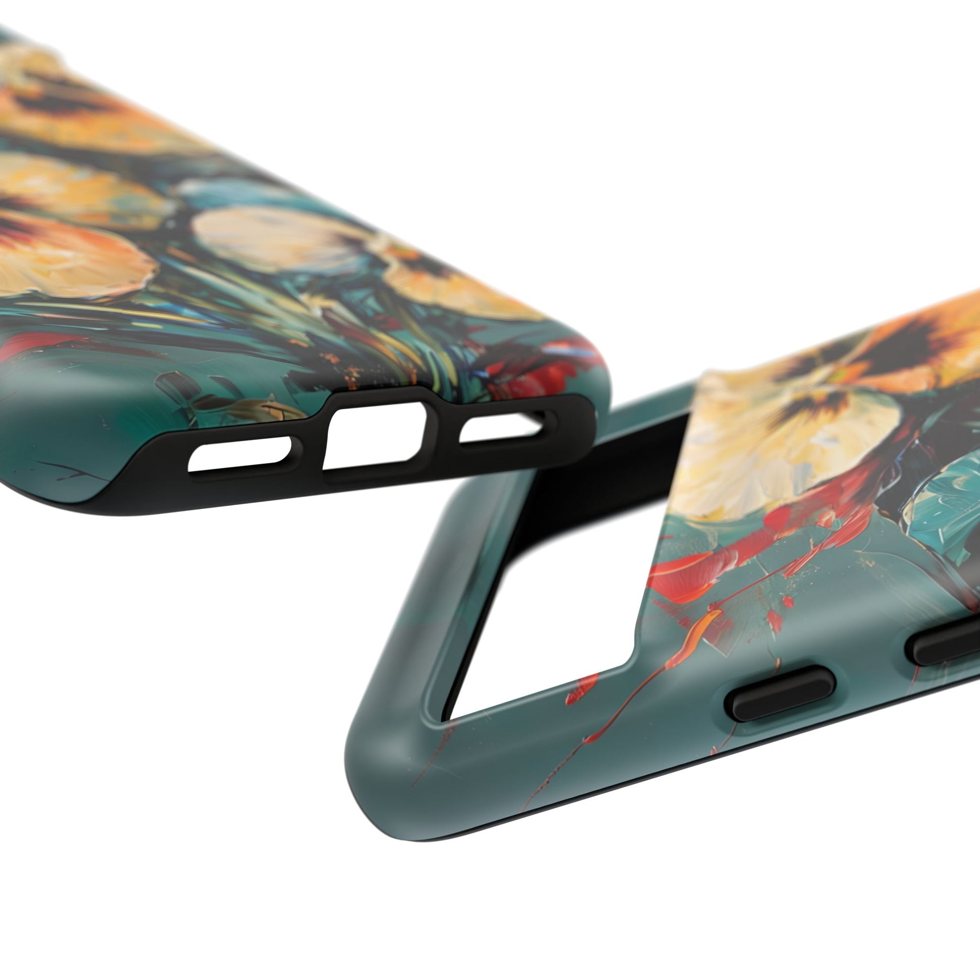Golden Pansy Cascade Tough Case for Google Pixel 8 - Floral Artistic Shockproof Cover, Elegant Protective Phone Case
