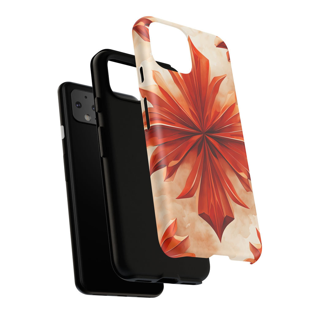 Sunset Fleur Google Pixel 4- Kaleidoscope Collection of MagSafe Compatible - Vibrant Sunset Flower Design