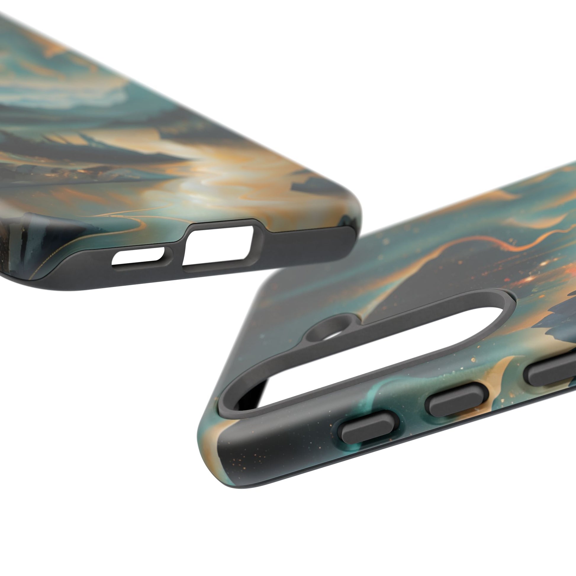 Aurora Dreamscape Samsung Galaxy S25 Tough Case - Artistic Northern Lights Cover - Premium Abstract Design