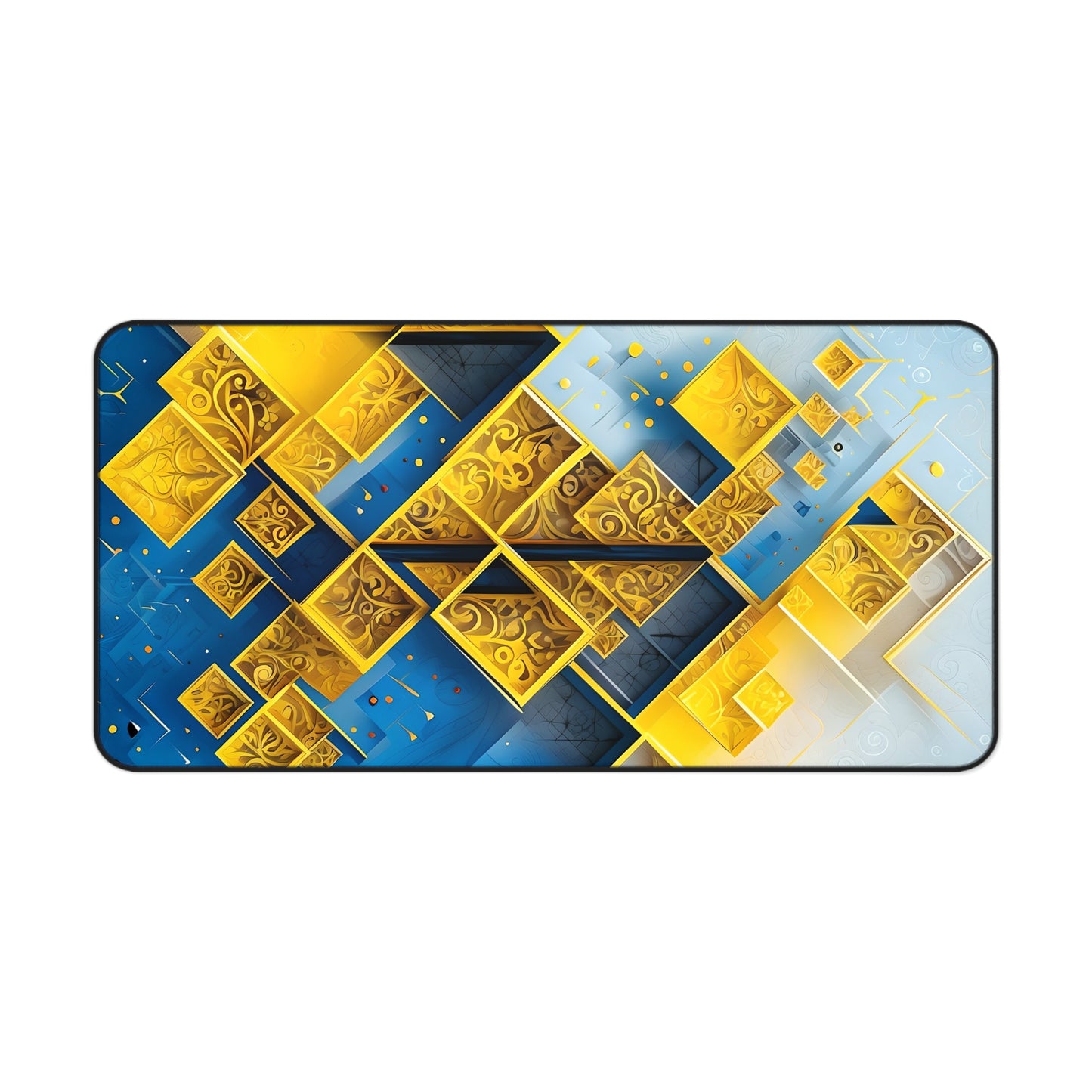 Golden Ascent Desk Mat - Premium Office Desk Pad, 3 Sizes Available, Artistic Workspace Protection