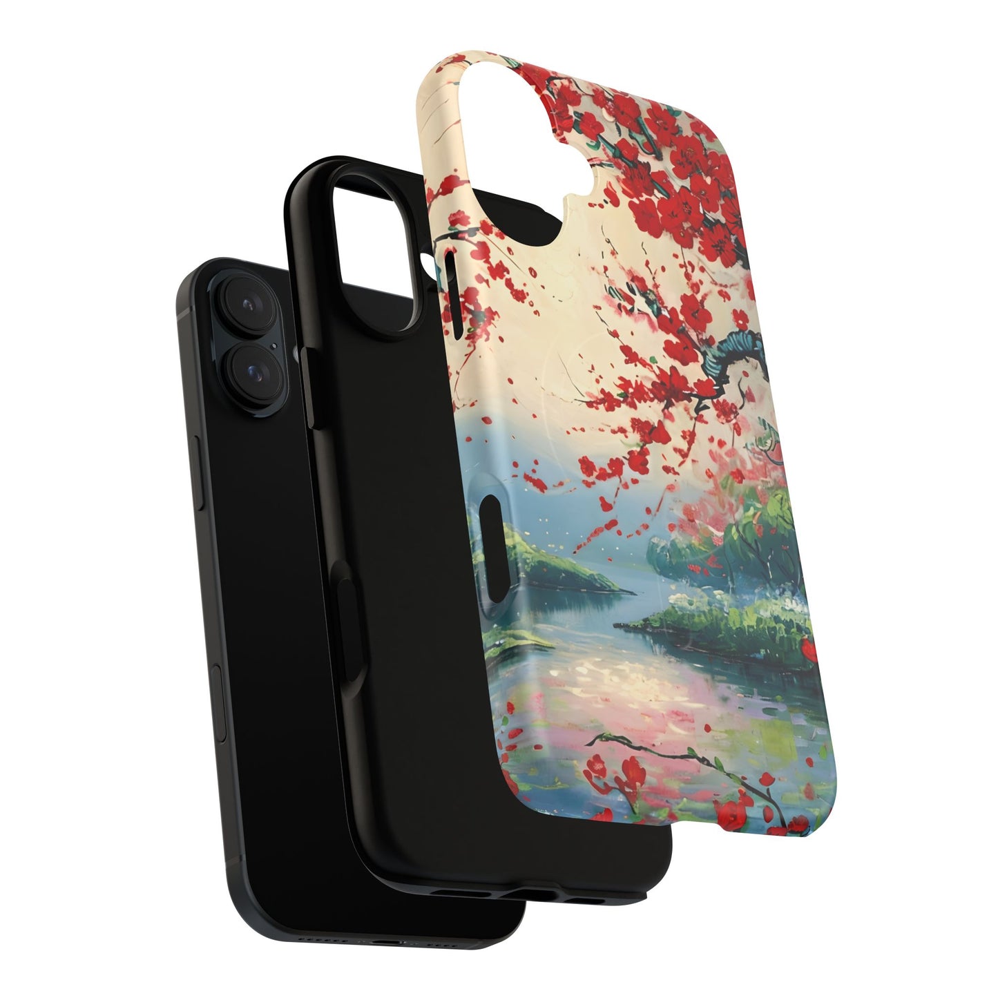 Crimson Blossom Lake iPhone MagSafe Case