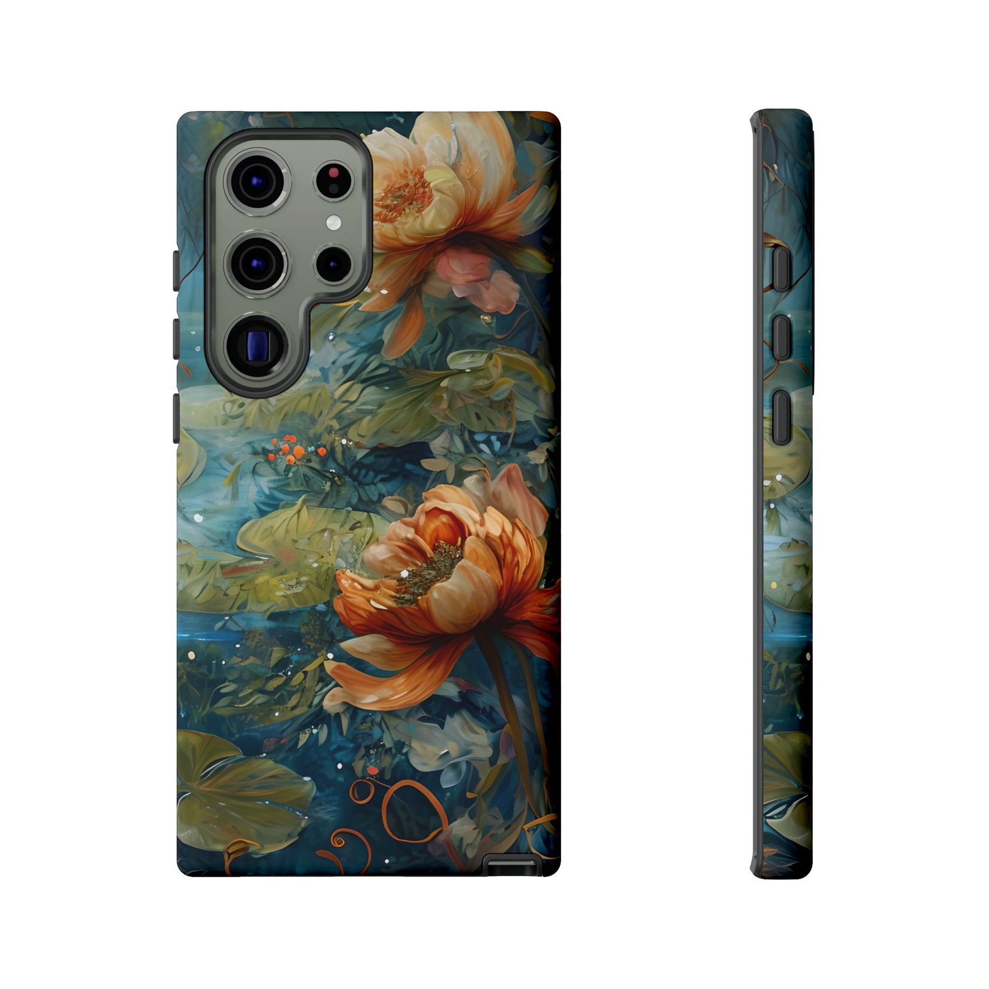 Waterlily Nocturne Samsung Galaxy S23 Ultra Case - Artistic Mountain Lake Design, Nature-Inspired Protective Cover, Elegant Gift for Outdoor Lovers