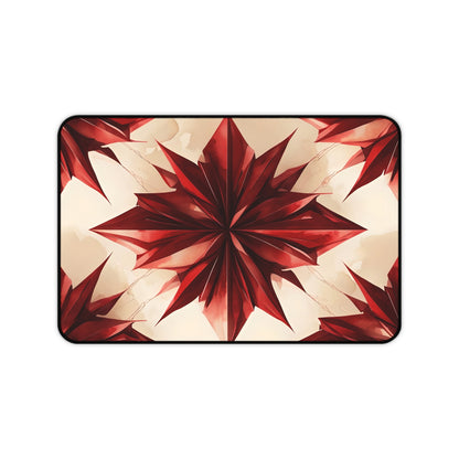 Ruby Compass Designer Desk Mat - Premium Office Desk Pad, 3 Sizes Available, Artistic Workspace Protection