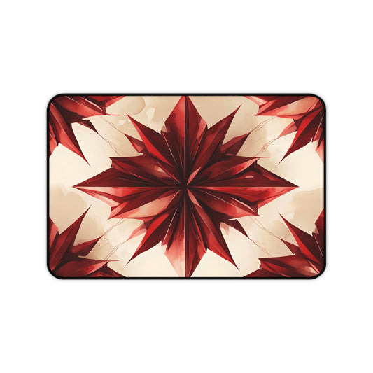 Ruby Compass Designer Desk Mat - Premium Office Desk Pad, 3 Sizes Available, Artistic Workspace Protection