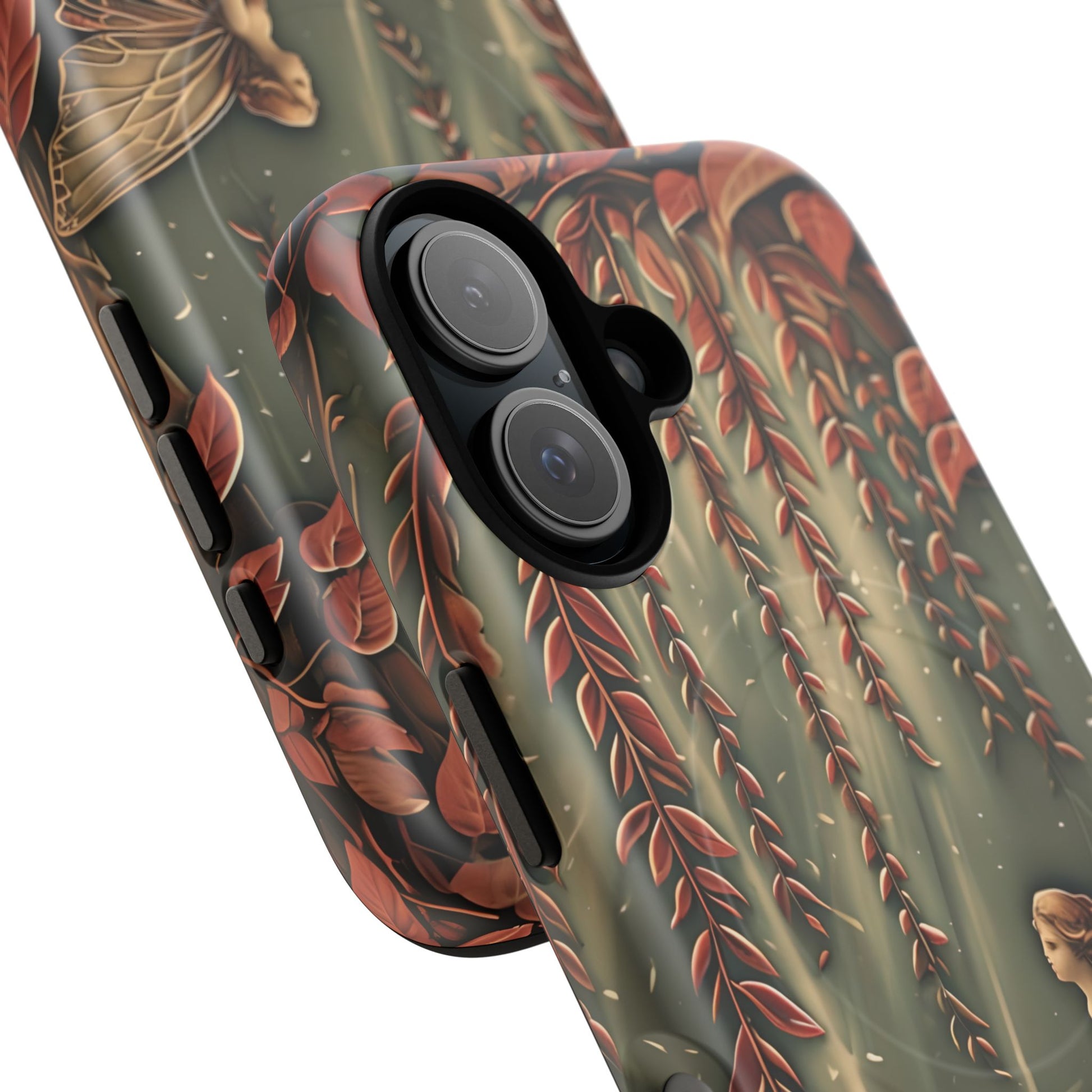 Willow Whisper - Tranquil Nature Art iPhone 16 MagSafe Phone Case - Serene Willow Tree & Meditative Figure Design