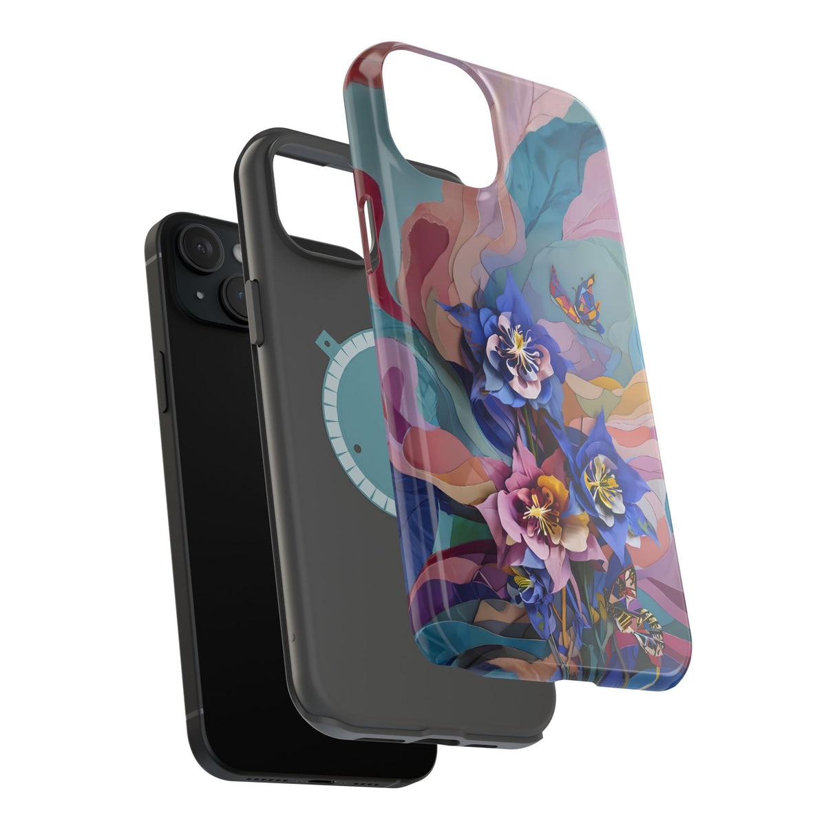 Blue Columbine Carnivale iPhone MagSafe Case