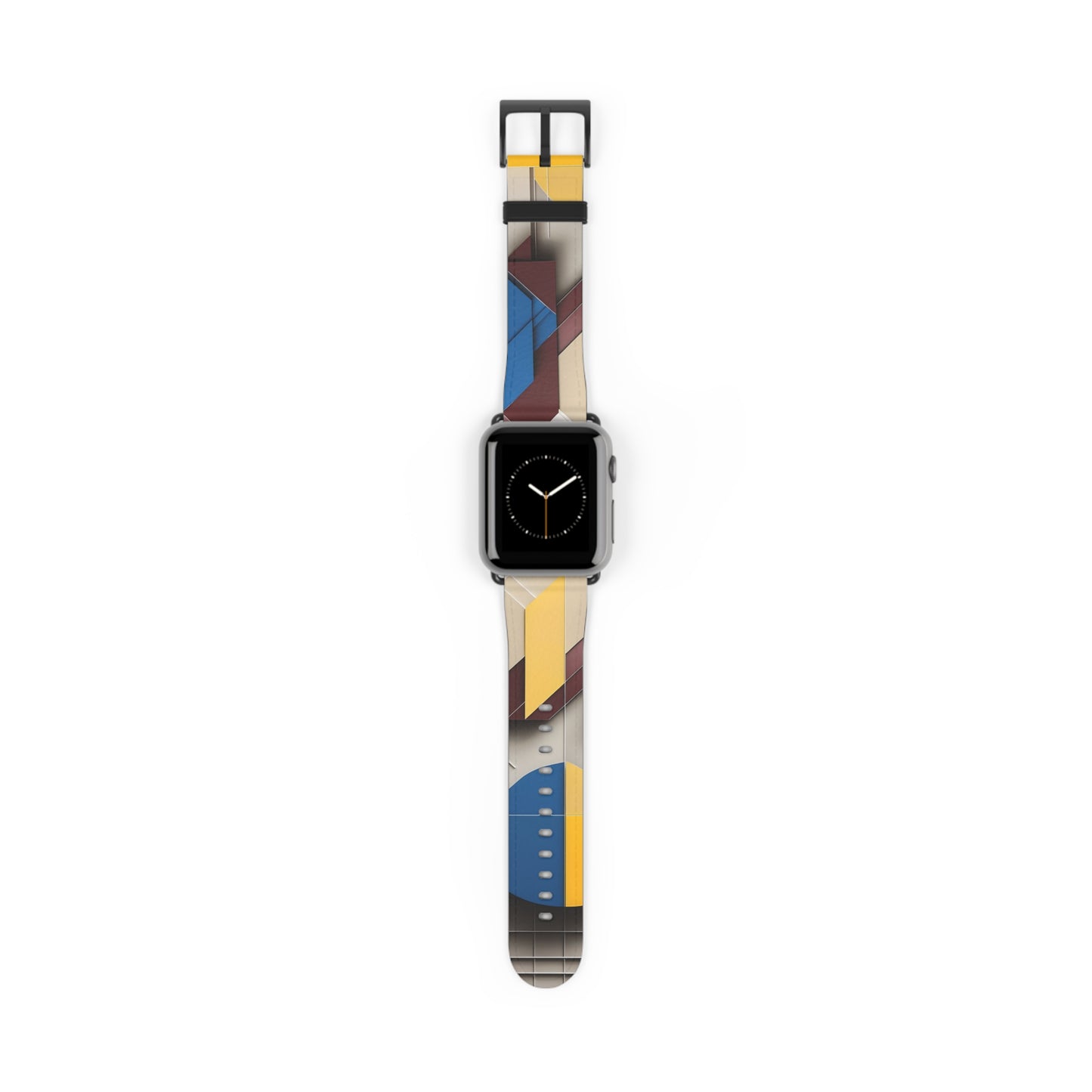Chromatic Construct Apple Watch Band - Modern Geometric Art, Bouhaus Inspired Strap