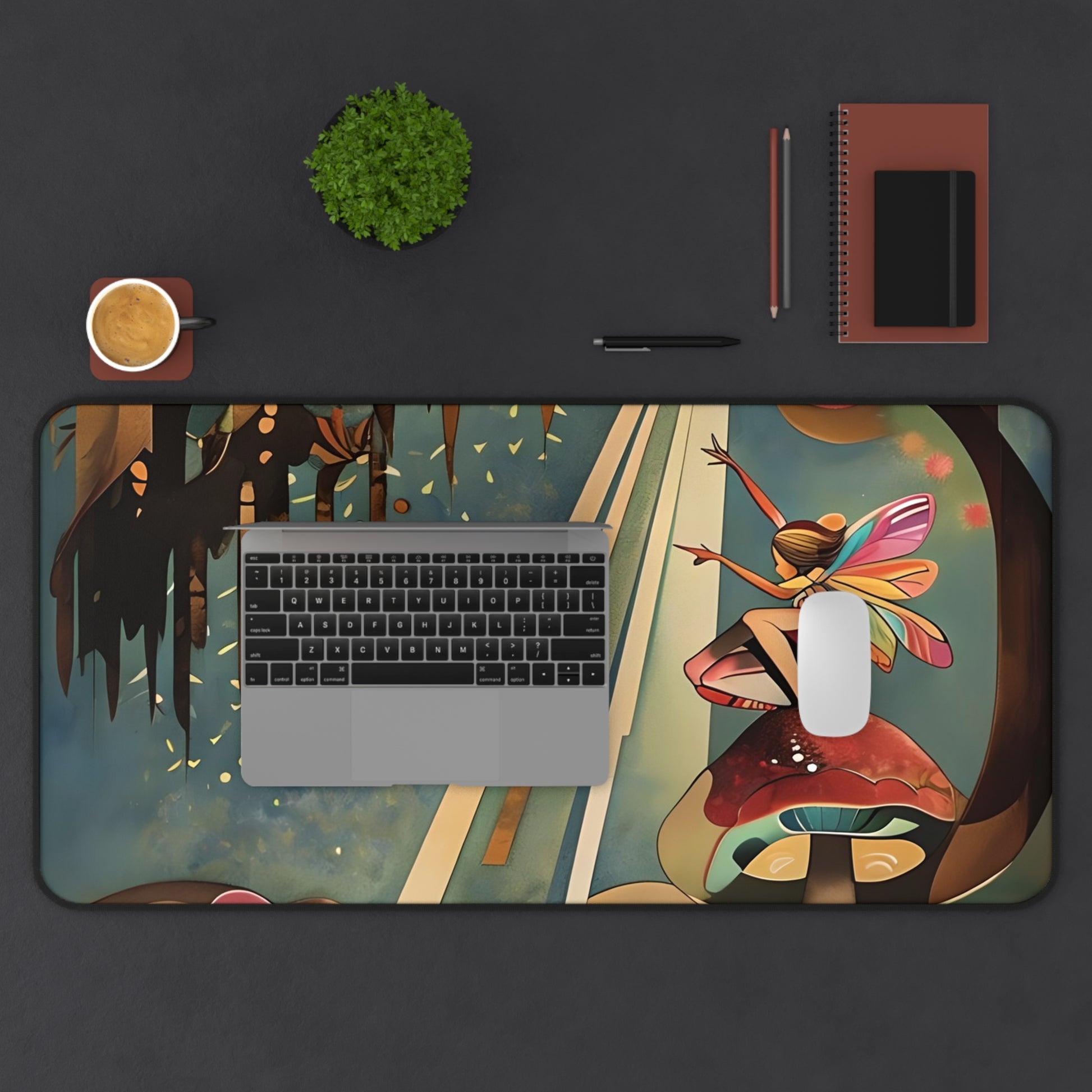 Enchanted Orchard Designer Desk Mat - Premium Office Desk Pad, 3 Sizes Available, Artistic Workspace Protection