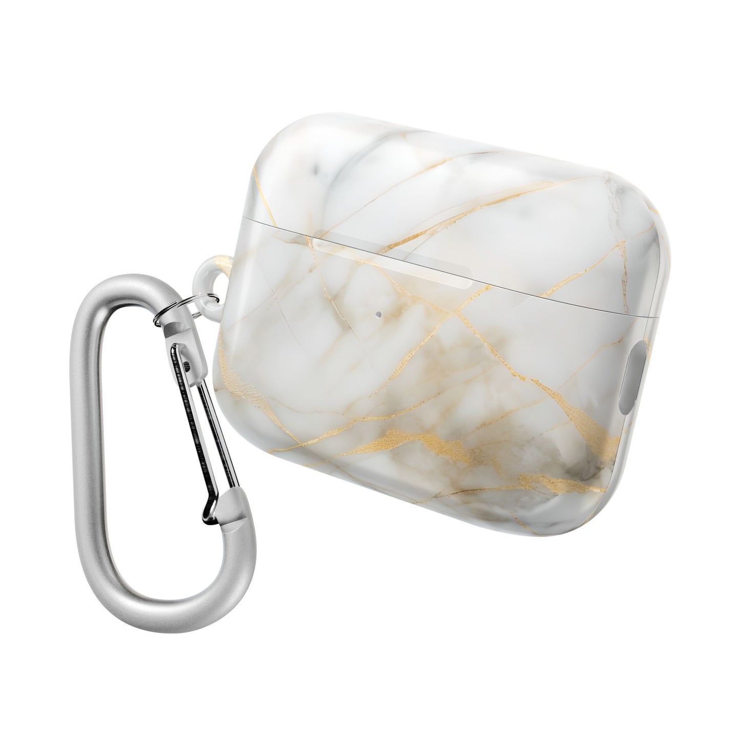Golden Vein Marble AirPod Case - Gold and Ivory Marble Earbud Cover for Gen 1, 2, 3, Pro Gen 1 & 2