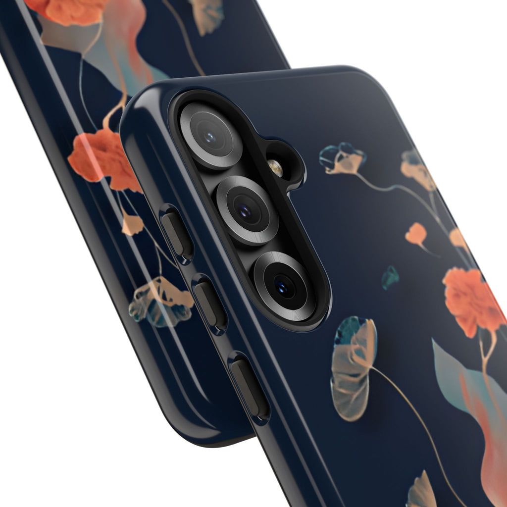 Lotus Reverie - Elegant Artistic Floral Samsung Galaxy S25 Tough Phone Case - Painterly Lotus Blossom Design