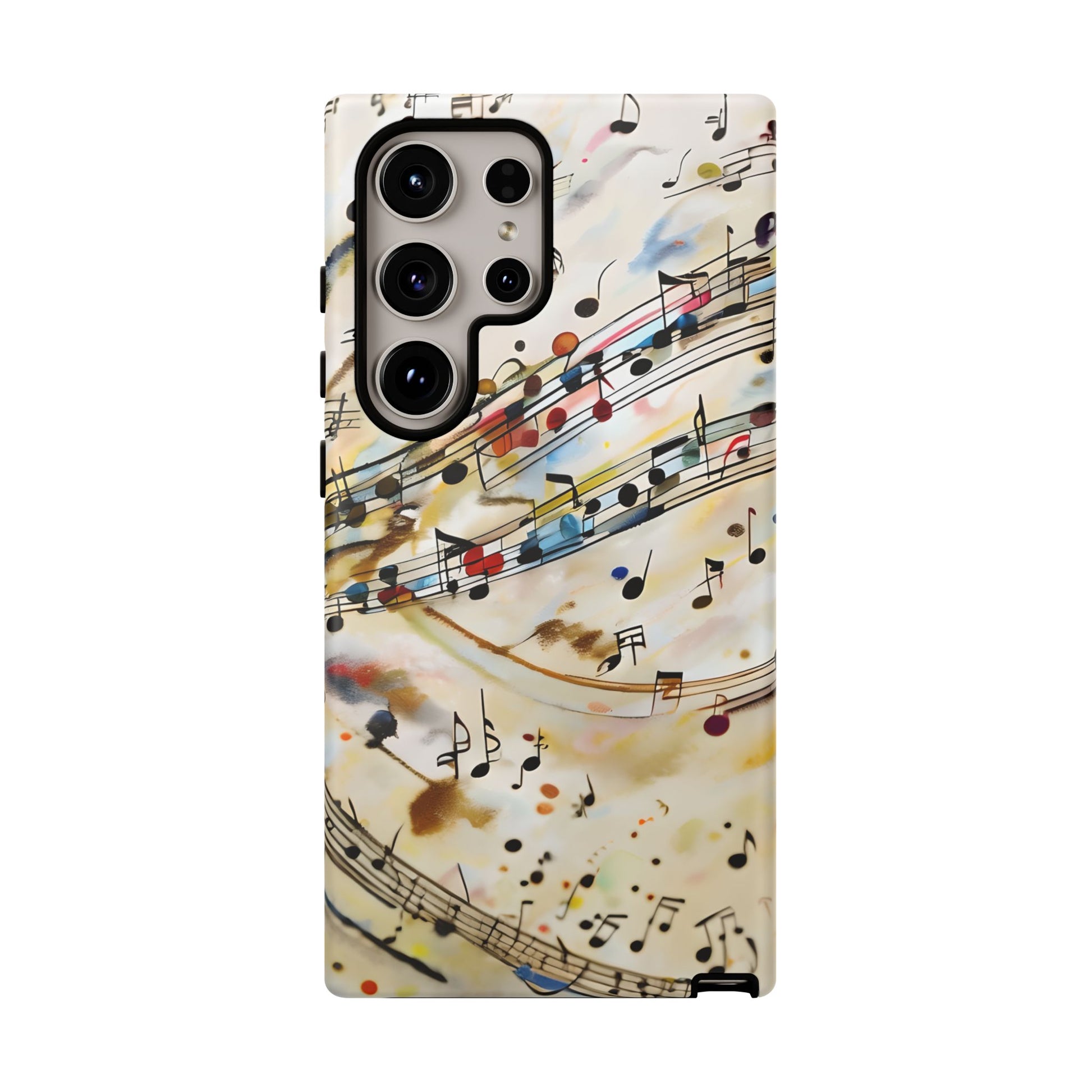 Melodic Flow Abstract Music Notes Tough Case for Samsung Galaxy S24 Ultra- Premium Shockproof Designer Phone Cover