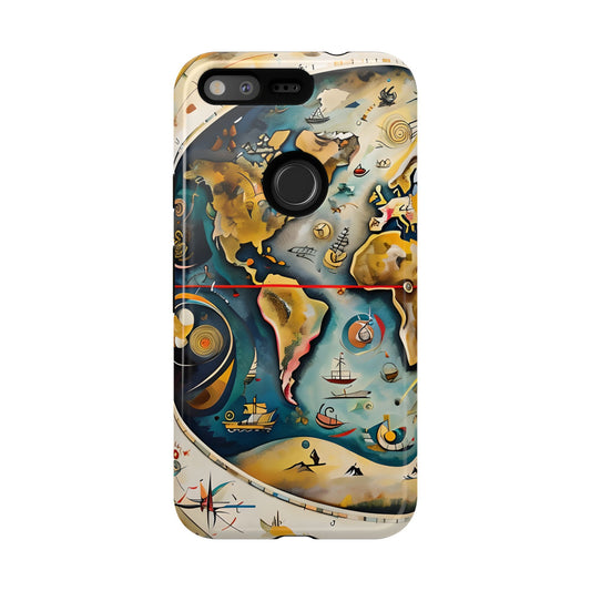 Celestial Map Google Pixel Tough Case - Antique Star Chart Phone Cover