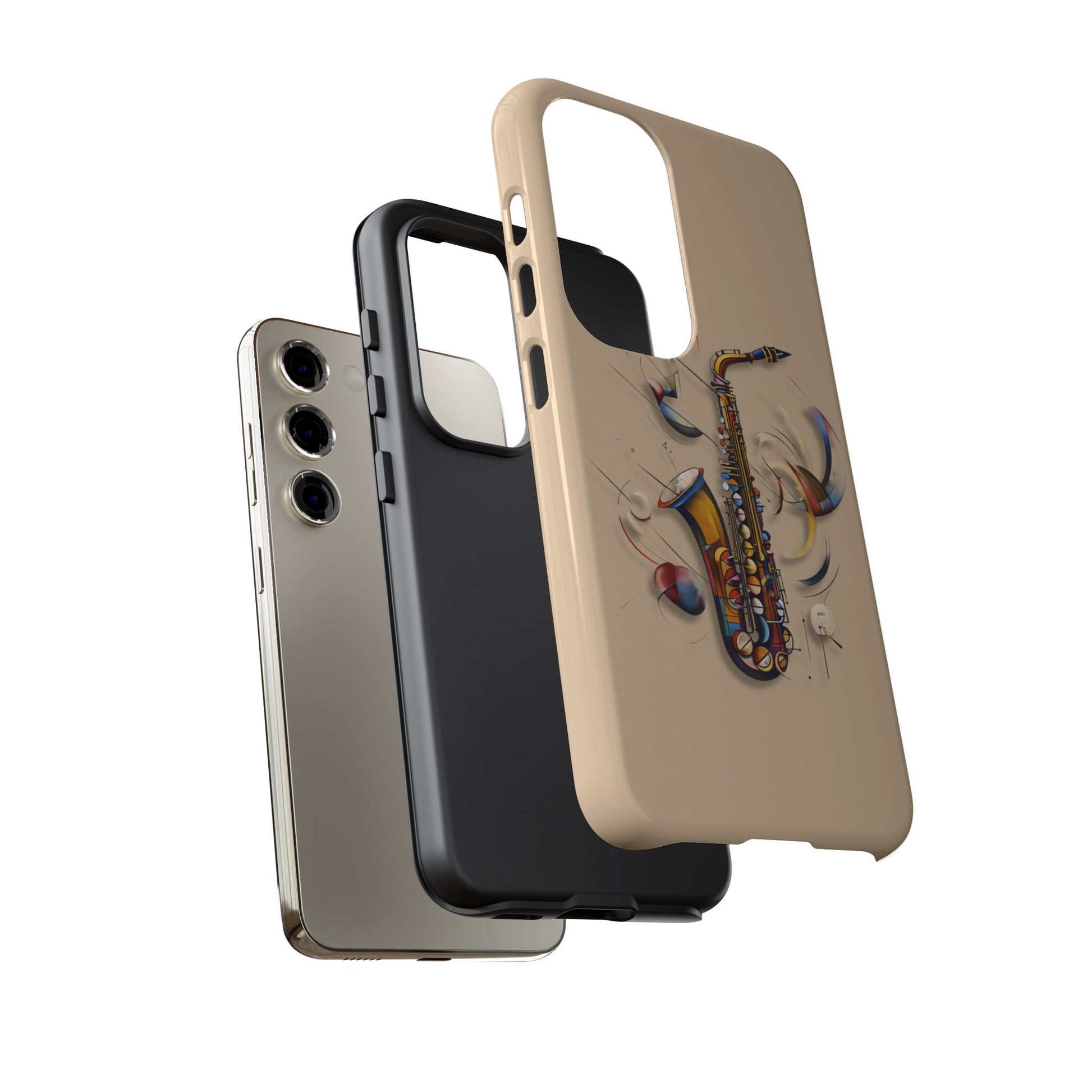 Brass Rhapsody Artistic Saxophone Music Tough Case for Samsung Galaxy S23 - Shockproof Phone Cover