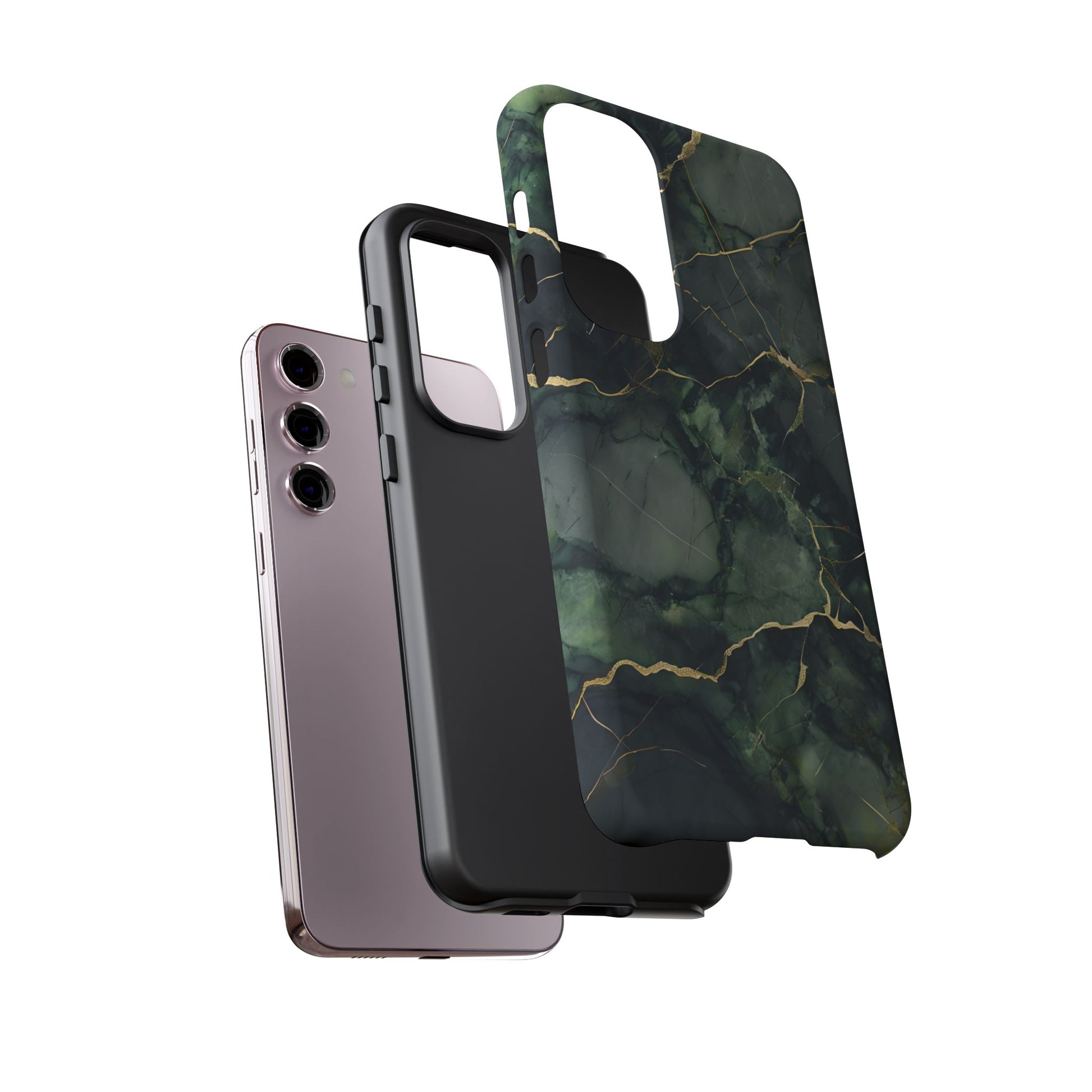 Verdant Vein Tough Case for Samsung Galaxy S23 Plus - Luxury Gold Vein, Nature-Inspired Protective Cover