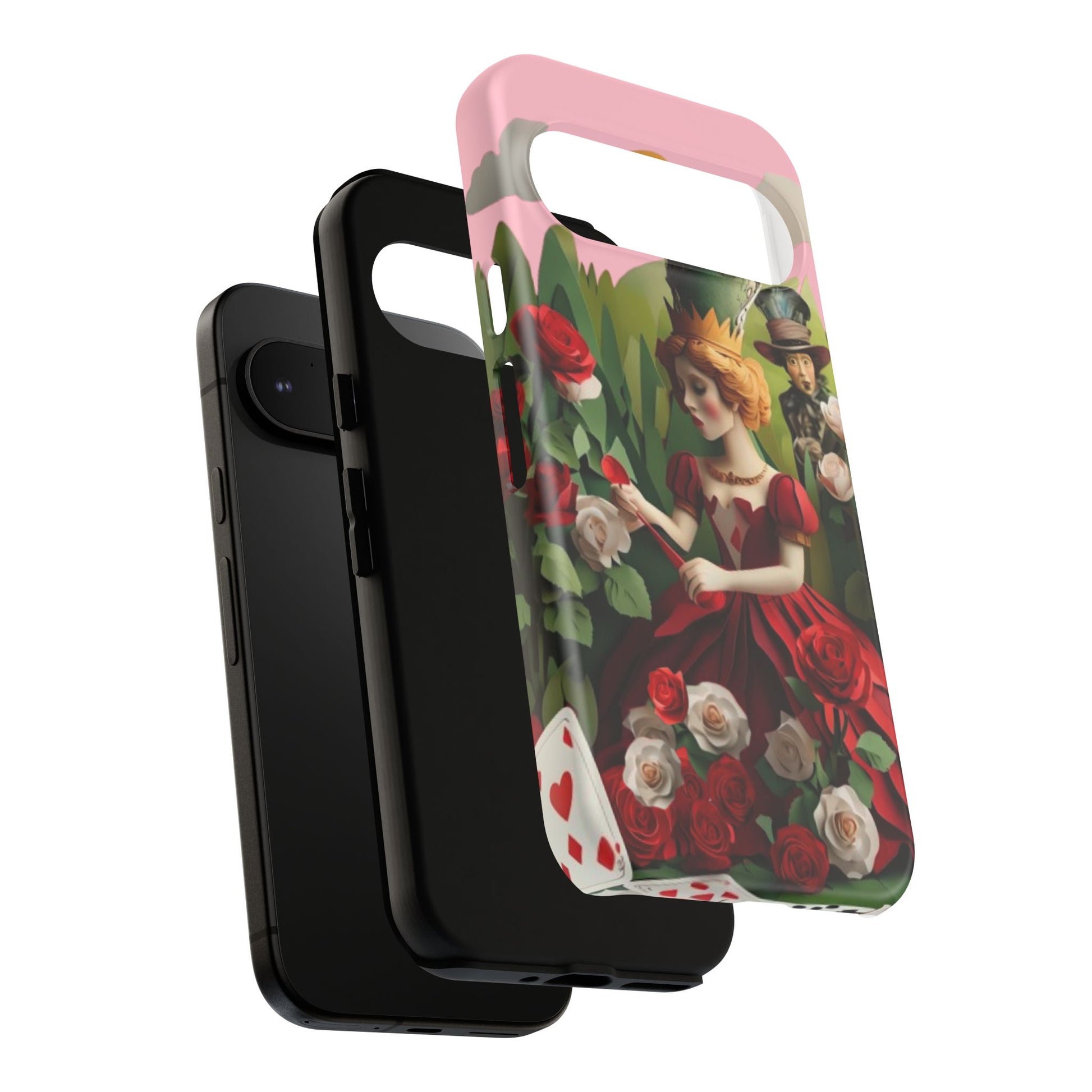 Regal Rose Court - Google Pixel 9 - Tough Phone Case -Whimsical Fantasy Floral Design