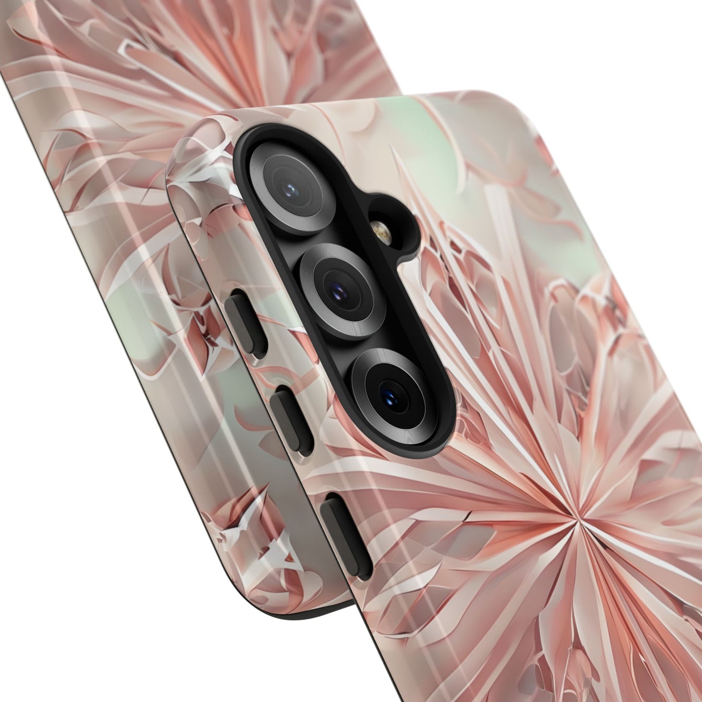 Blush Frost from our Kaleidoscope Collection - Samsung Galaxy tough case - Soft Pink Geometric Floral Design