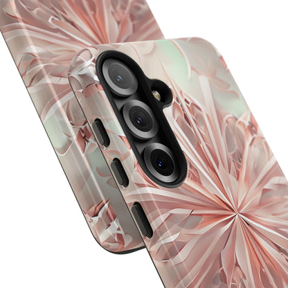 Blush Frost from our Kaleidoscope Collection - Samsung Galaxy tough case - Soft Pink Geometric Floral Design