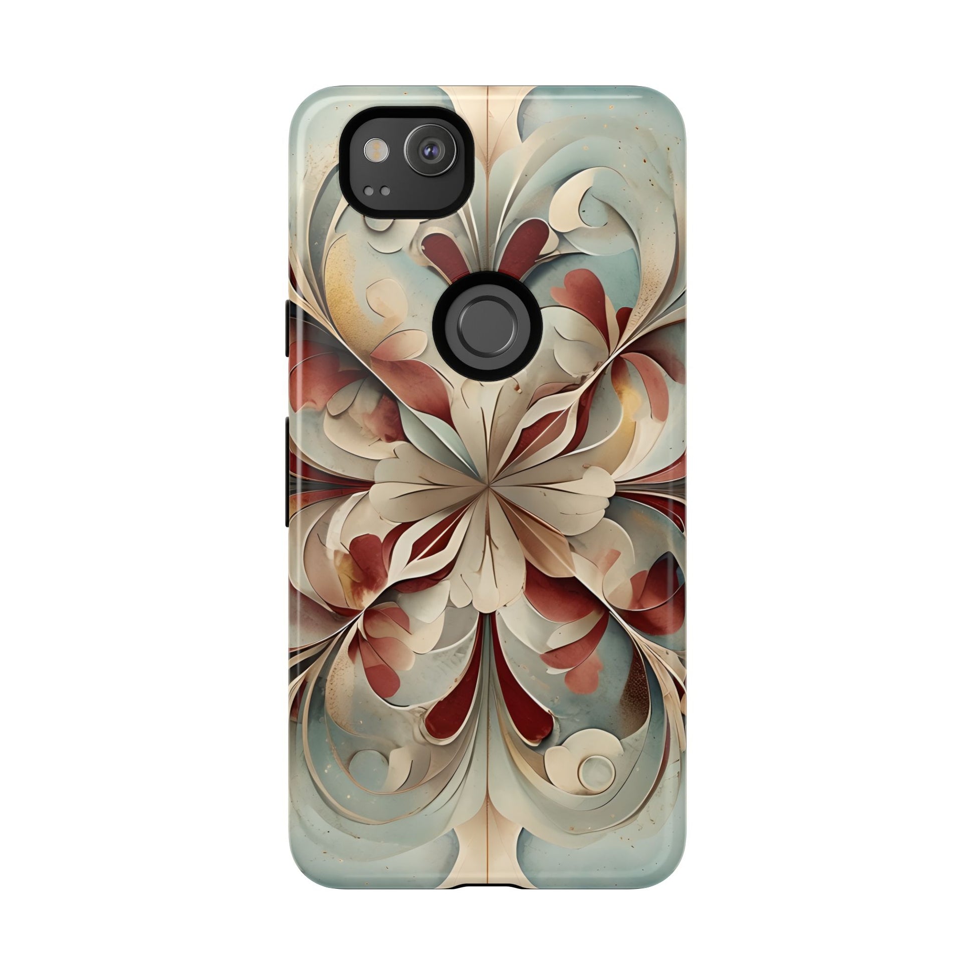 Vintage Baroque Blossom - Ornate Floral Art Google Pixel 2 Tough Phone Case - Elegant Baroque-Inspired Design