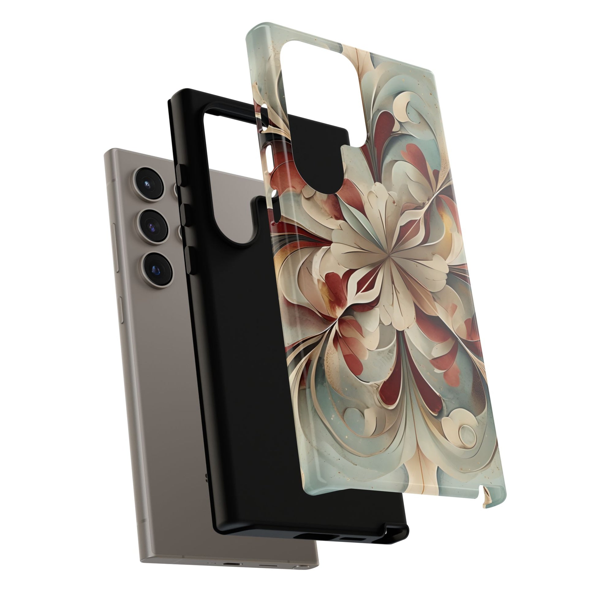 Vintage Baroque Blossom - Ornate Floral Art Samsung Galaxy S24 Ultra Tough Phone Case - Elegant Baroque-Inspired Design