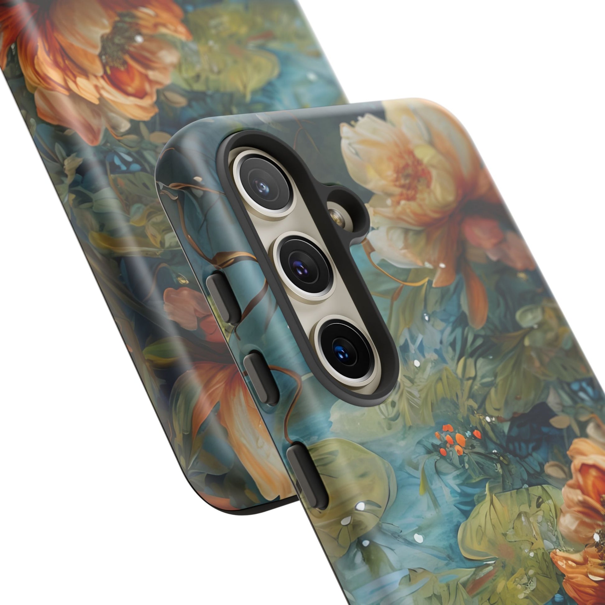 Waterlily Nocturne Samsung Galaxy S24 Case - Artistic Mountain Lake Design, Nature-Inspired Protective Cover, Elegant Gift for Outdoor Lovers