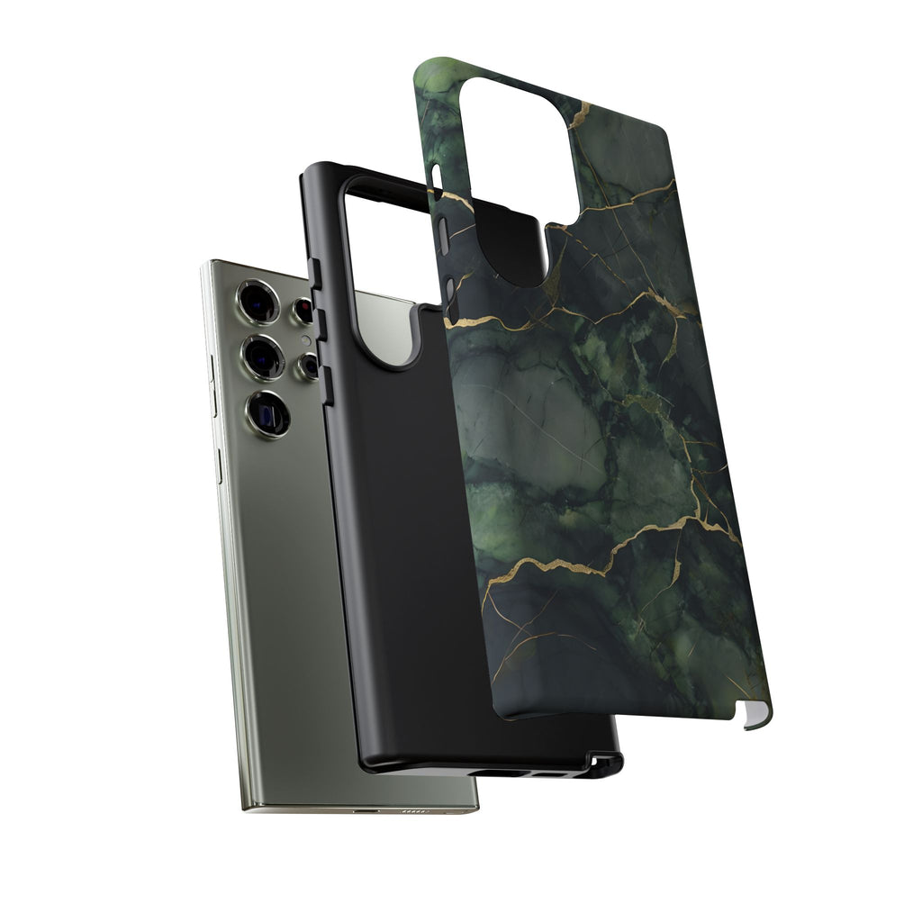 Verdant Vein Tough Case for Samsung Galaxy S23 Ultra - Luxury Gold Vein, Nature-Inspired Protective Cover