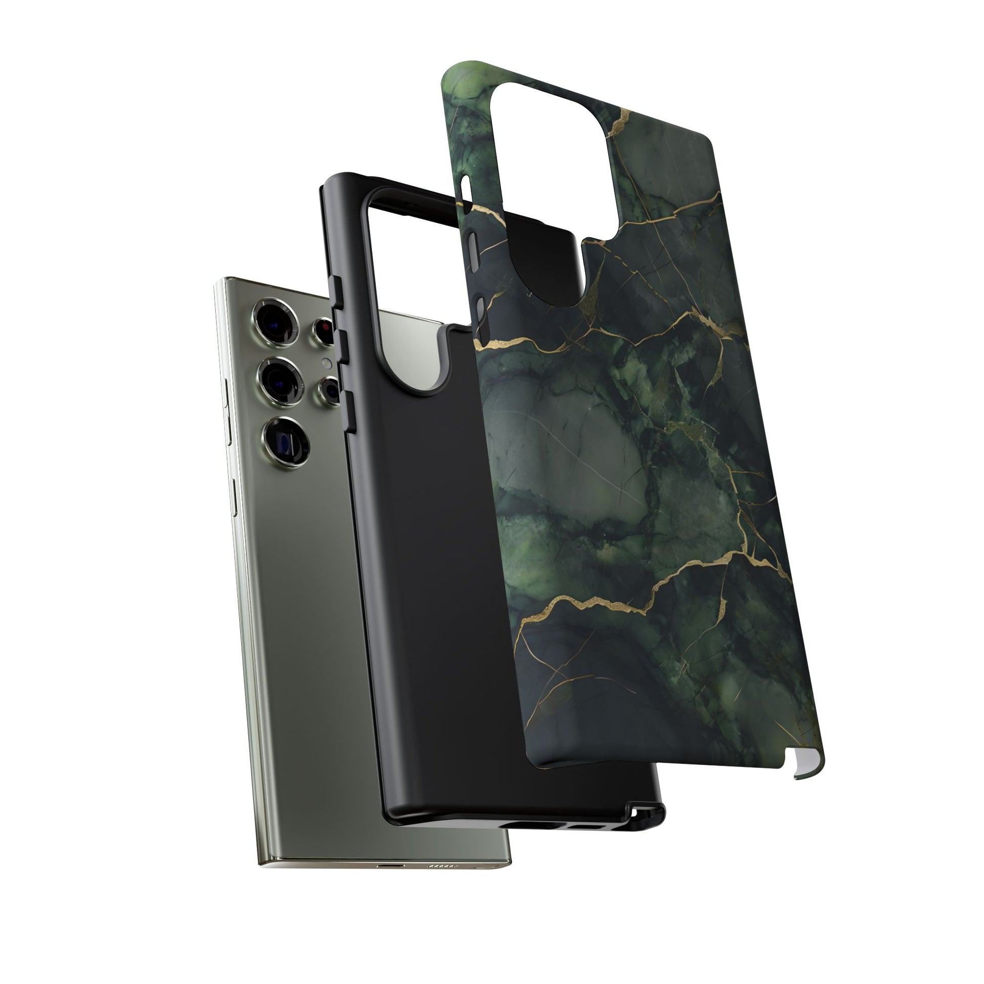 Verdant Vein Tough Case for Samsung Galaxy S23 Ultra - Luxury Gold Vein, Nature-Inspired Protective Cover