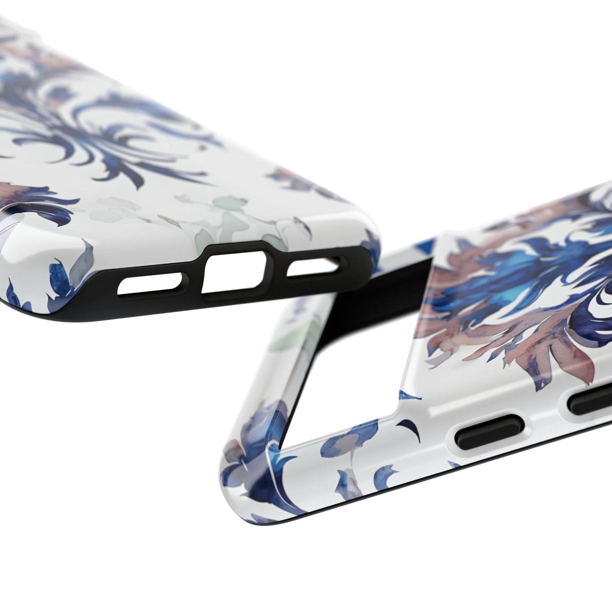 Delft Reverie - Elegant Blue & White Google Pixel 8 Tough Phone Case - Dutch Delftware-Inspired Floral Design