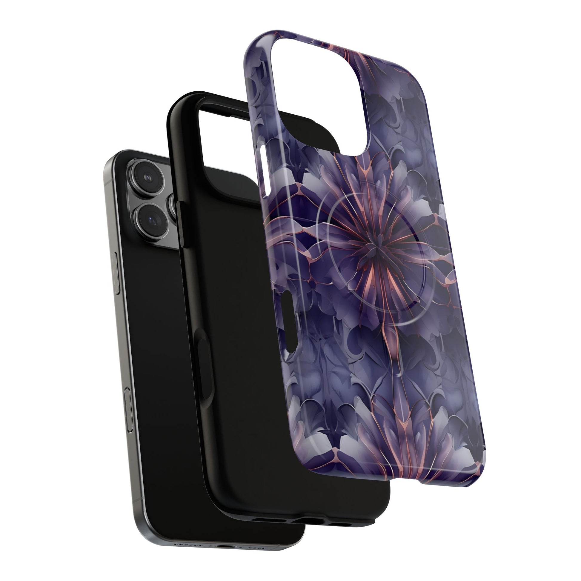 Twilight Tapestry - iPhone 16 Pro Max MagSafe Phone Case - Purple Kaleidoscope Design