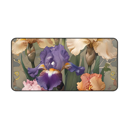 Iris Reverie Designer Desk Mat - Premium Office Desk Pad, 3 Sizes Available, Artistic Workspace Protection