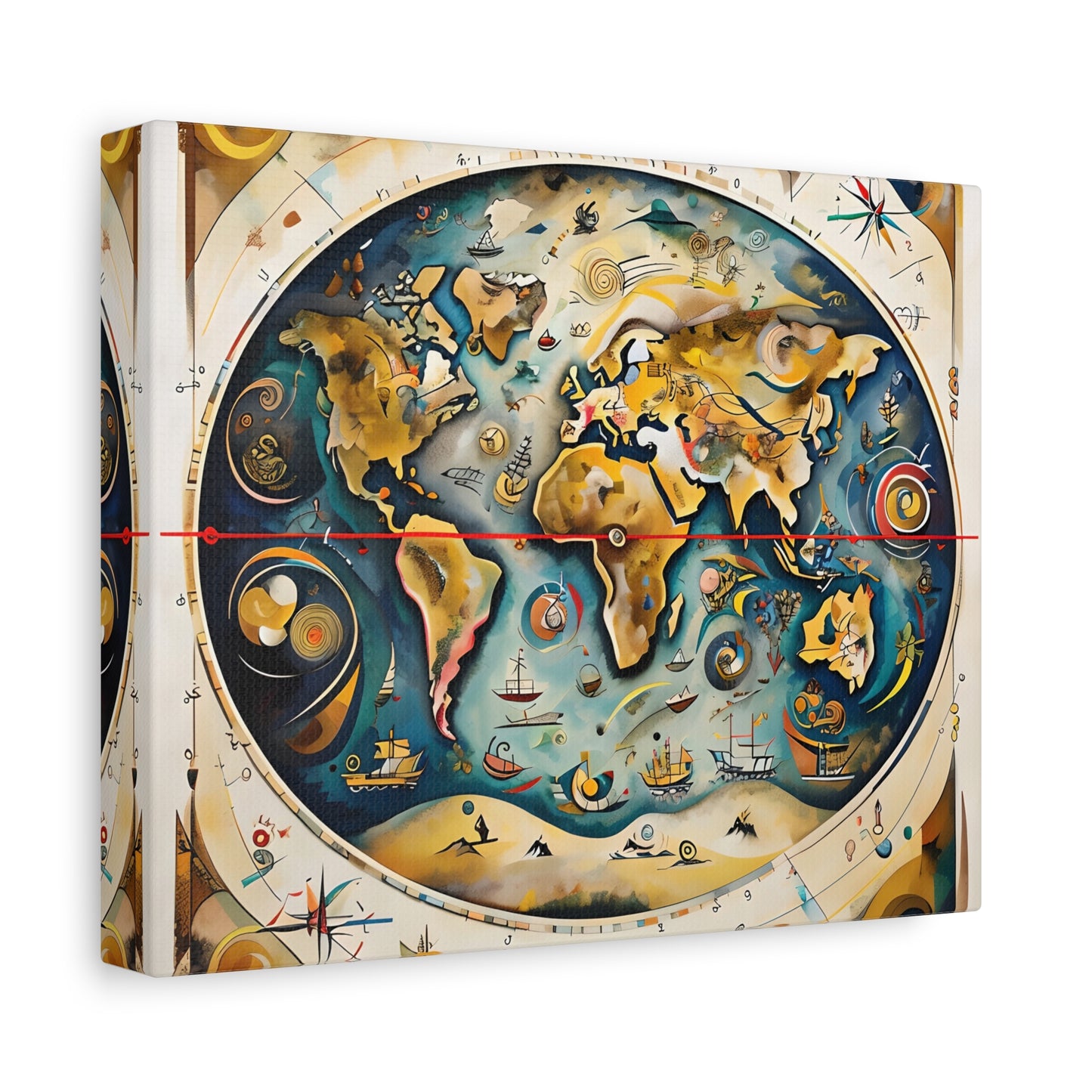 Celestial Map - Vintage-Style Star Chart Horizontal Wall Art in Earthy Tones