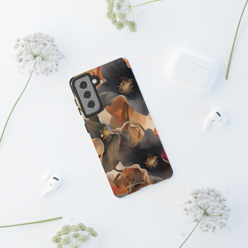 Autumn Ember - Moody Floral Art Samsung Galaxy S21 Tough Phone Case - Warm Earthy Botanical Design