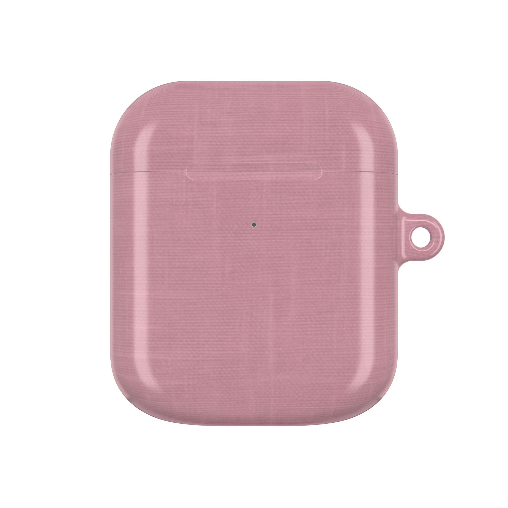 Blush Pink Linen AirPods Case - Minimalist Pink Cover for Gen 1, 2, 3, Pro Gen 1 & 2