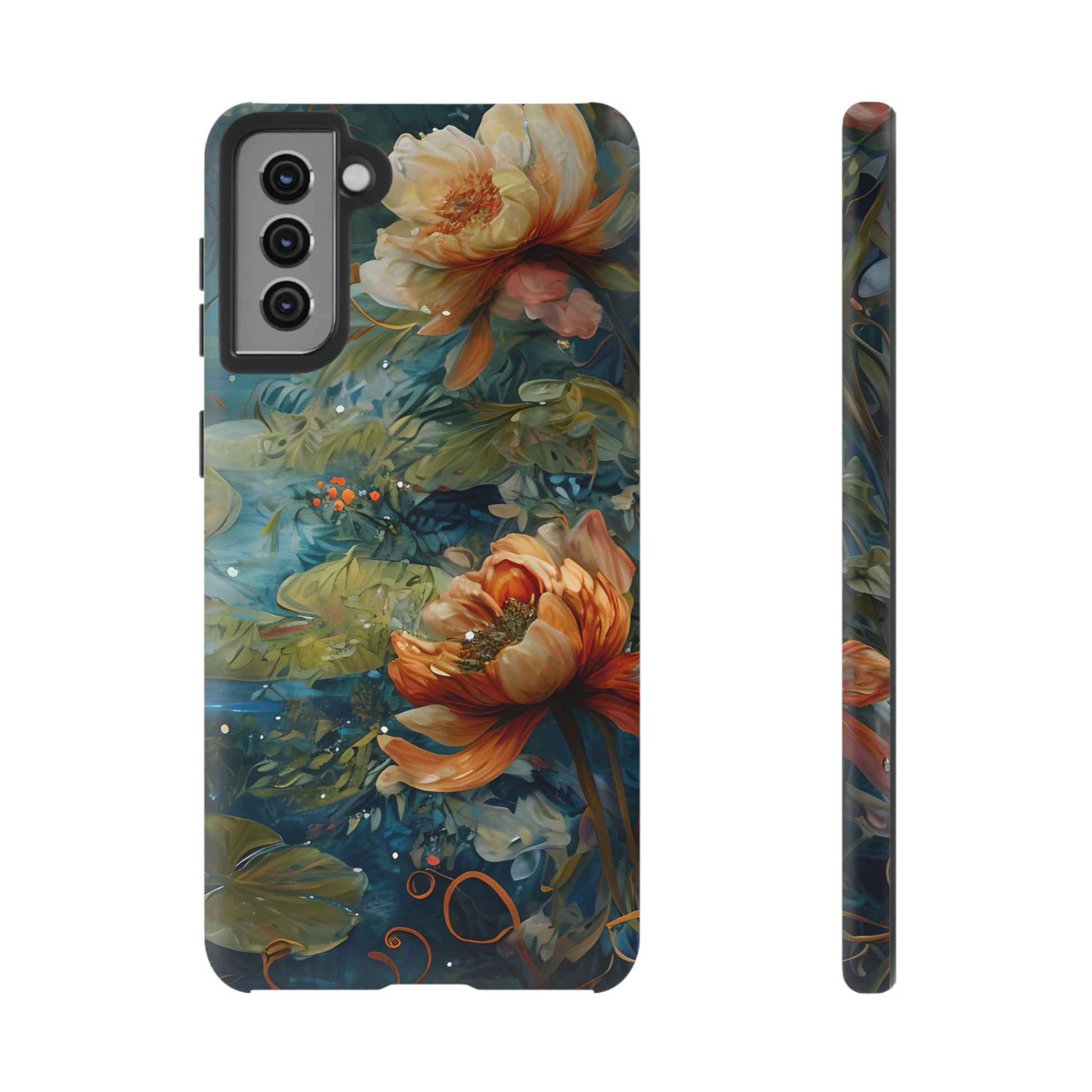 Waterlily Nocturne Samsung Galaxy S21 Plus Case - Artistic Mountain Lake Design, Nature-Inspired Protective Cover, Elegant Gift for Outdoor Lovers