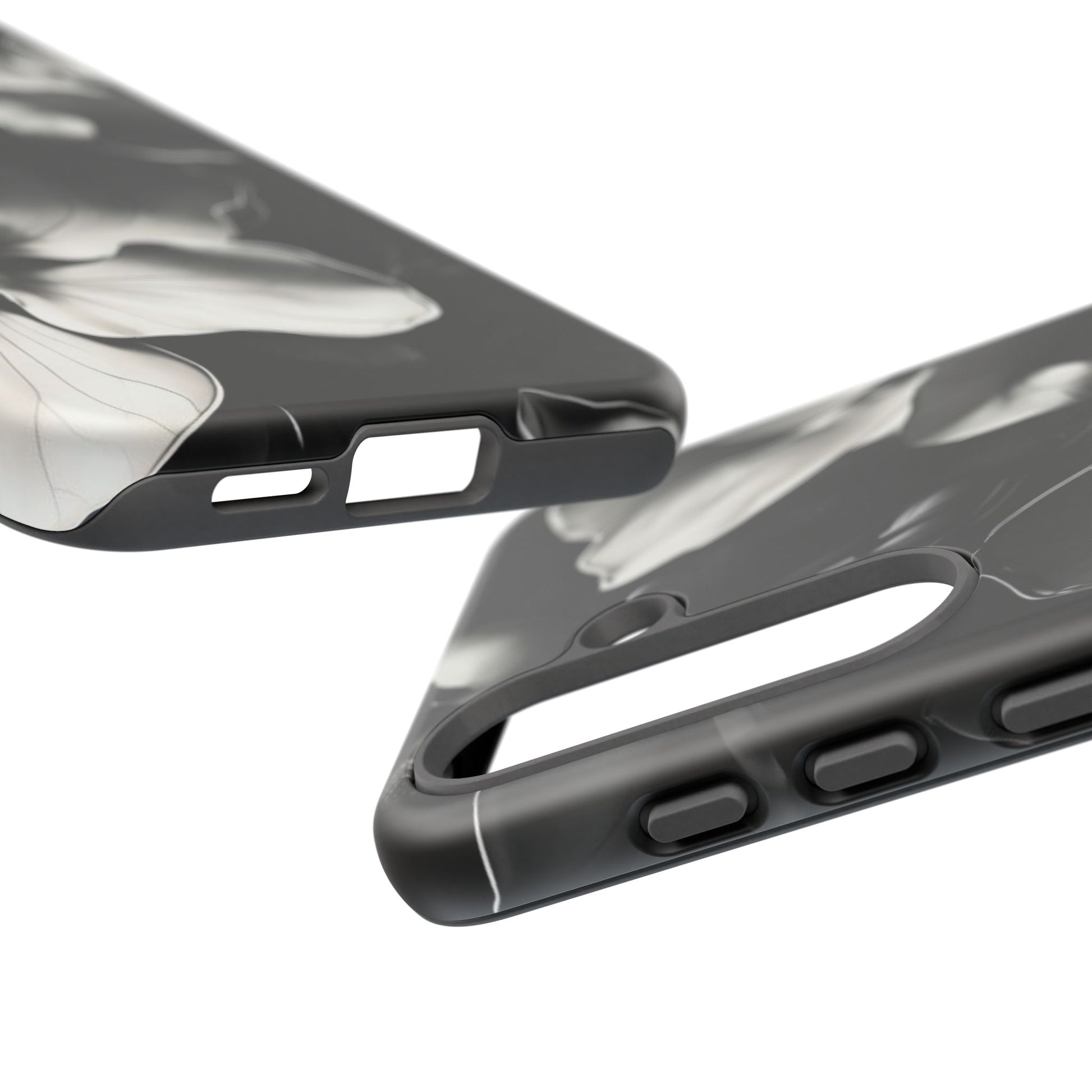 Monochrome Magnolia - Elegant Black & White Floral Samsung Galaxy S25 Tough Phone Case - Artistic Magnolia Design