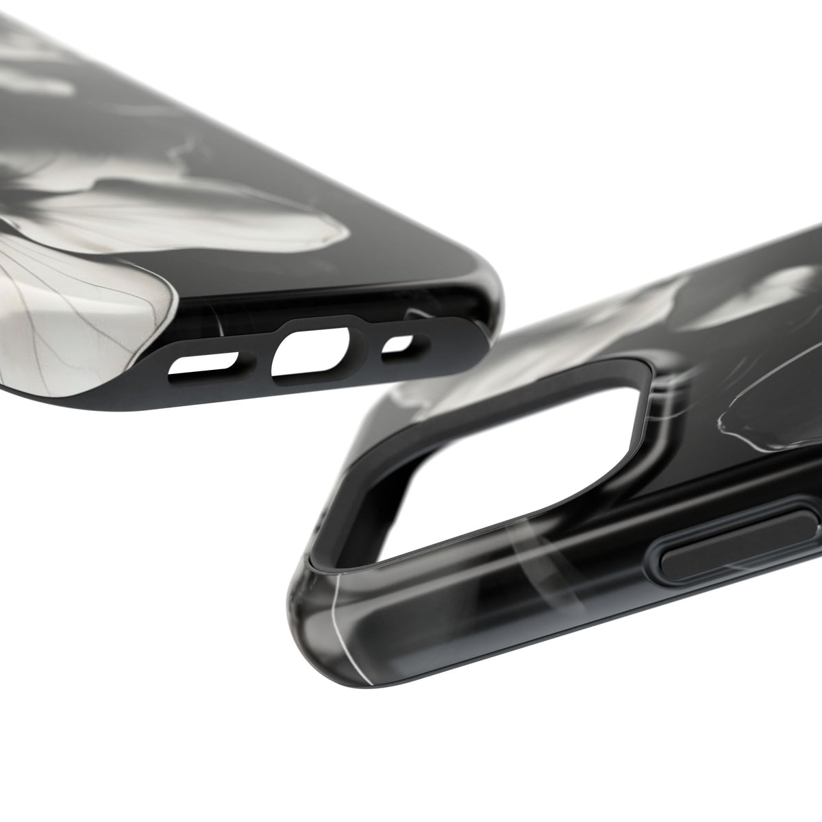 Monochrome Magnolia iPhone MagSafe Case