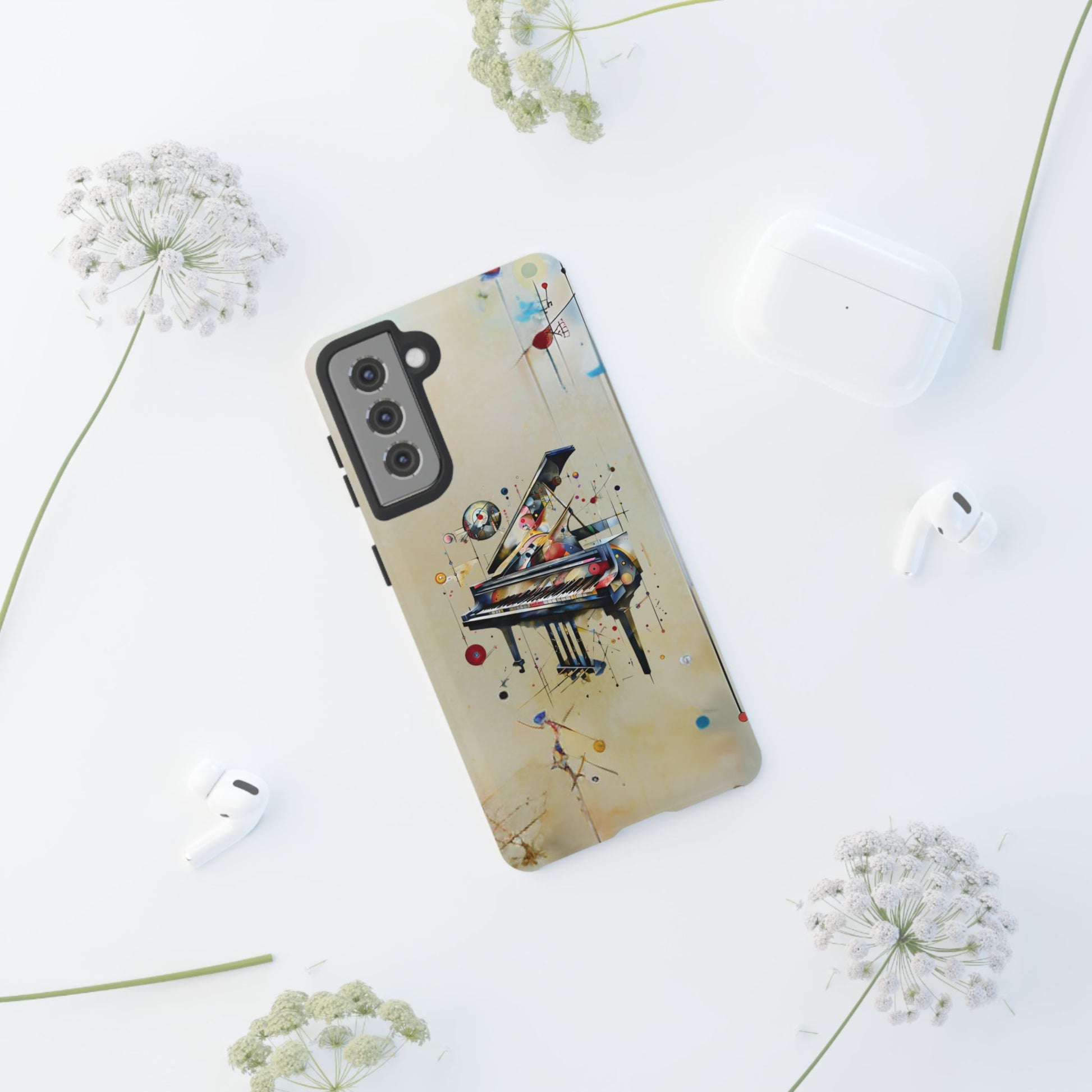 Keys of Imagination Artistic Grand Piano Tough Case for Samsung Galaxy S21 - Shockproof Phone Cover