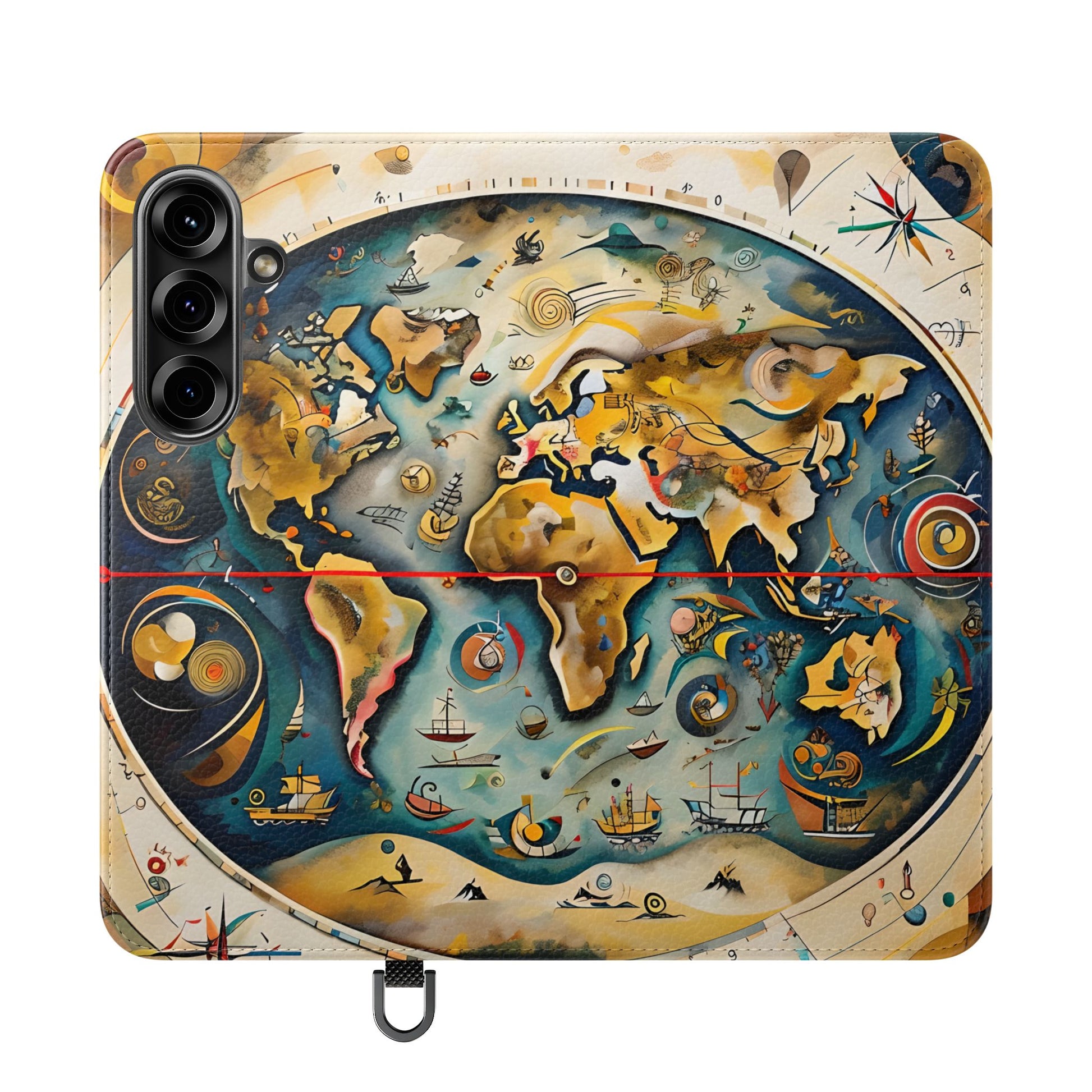 Celestial Map - Vintage-Inspired Phone Wallet Case for Samsung Galaxy S25