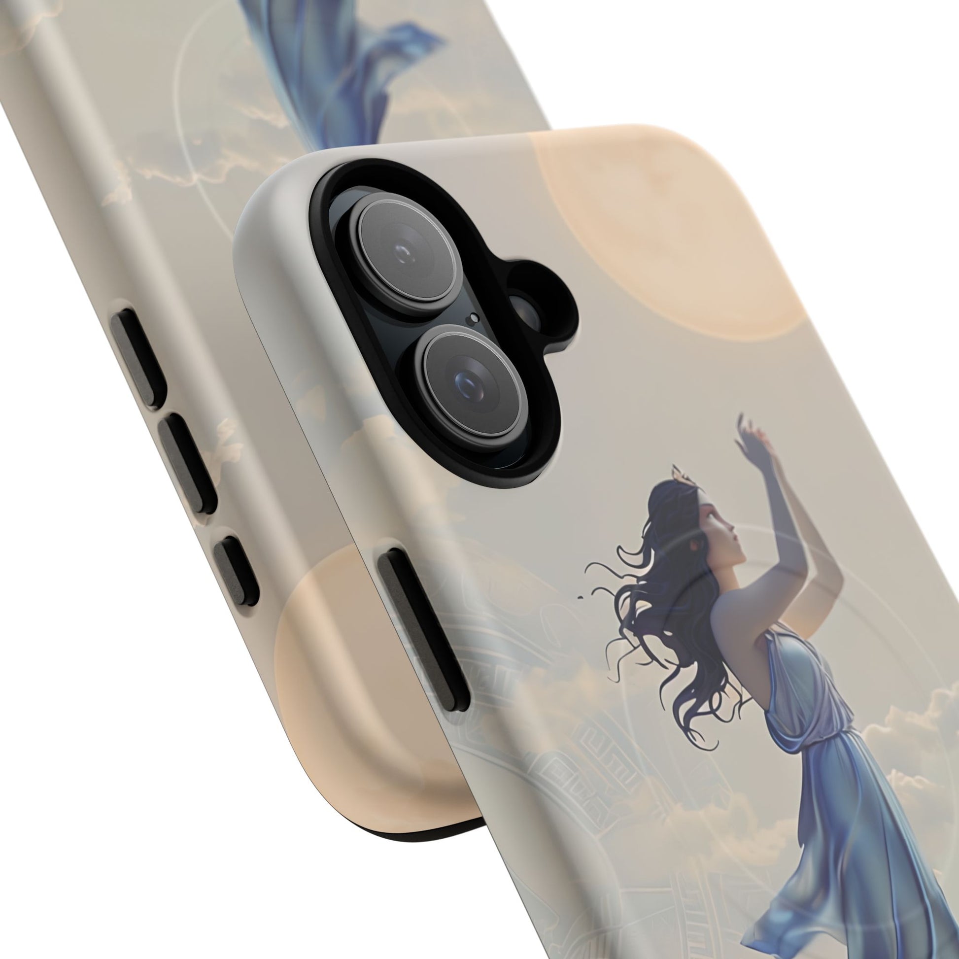 Moonlit Ascend - Ethereal Celestial Art iPhone 16 Plus MagSafe Phone Case -Dreamy Night Sky & Floating Woman Design