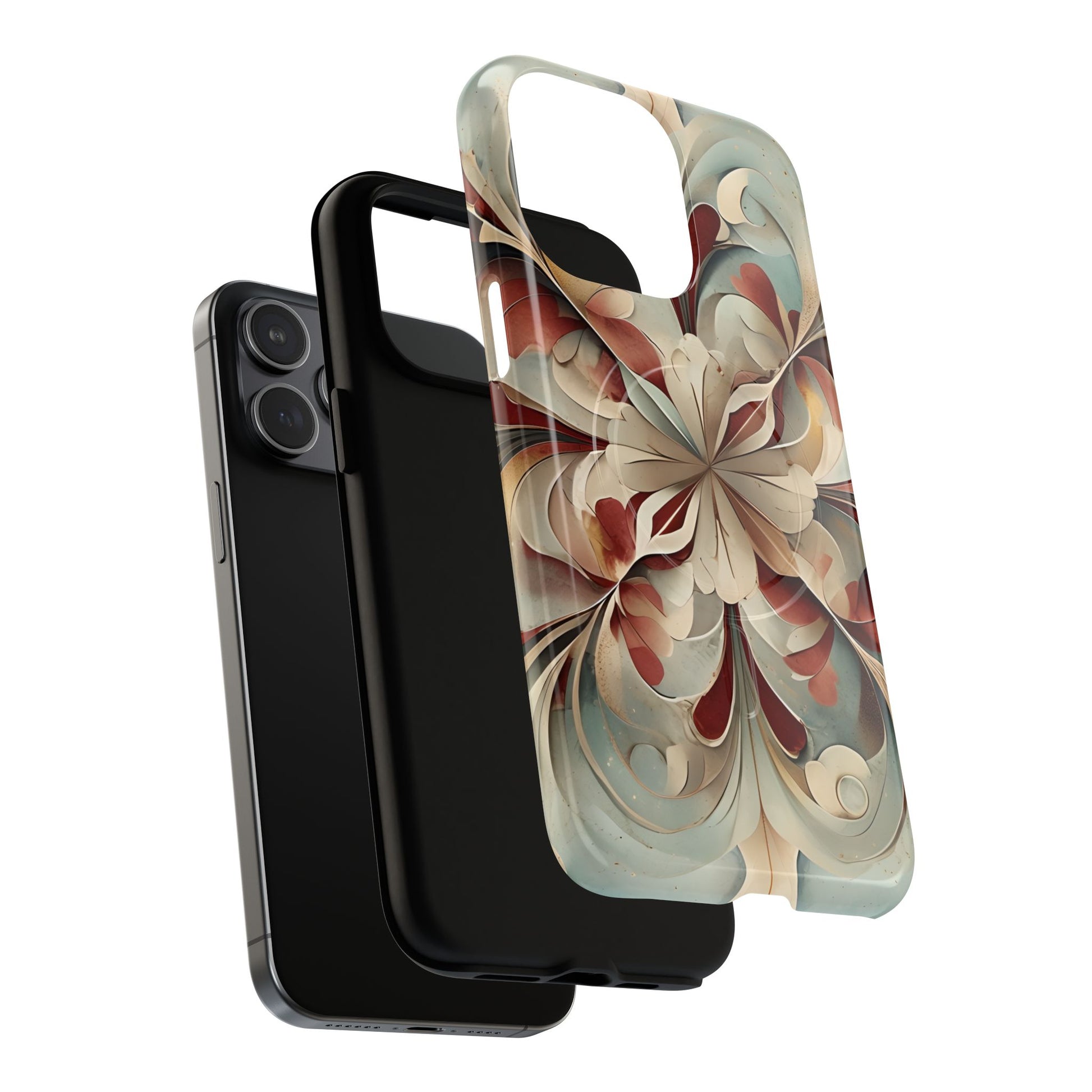 Vintage Baroque Blossom - Ornate Floral Art iPhone 15 Pro Max MagSafe Phone Case - Elegant Baroque-Inspired Design