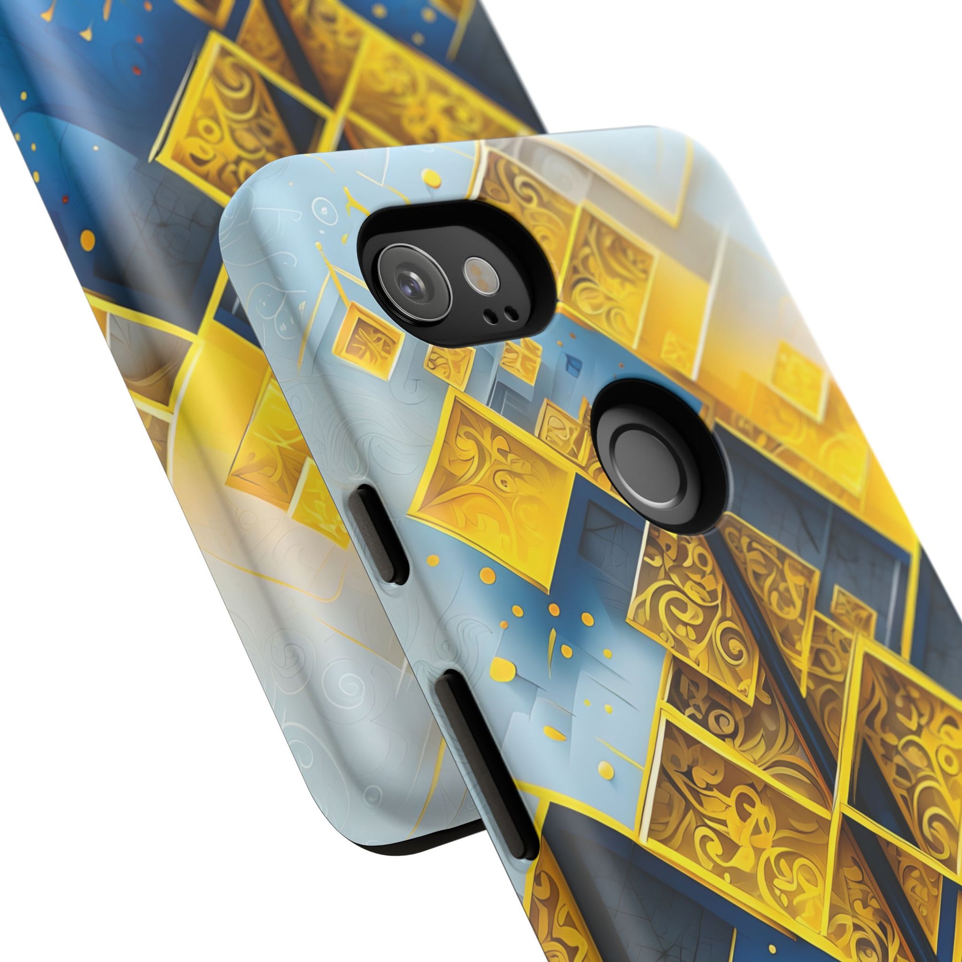 Golden Ascent Luxe Geometric Google Pixel 2XL Tough Case - Elegant Abstract Gold Design