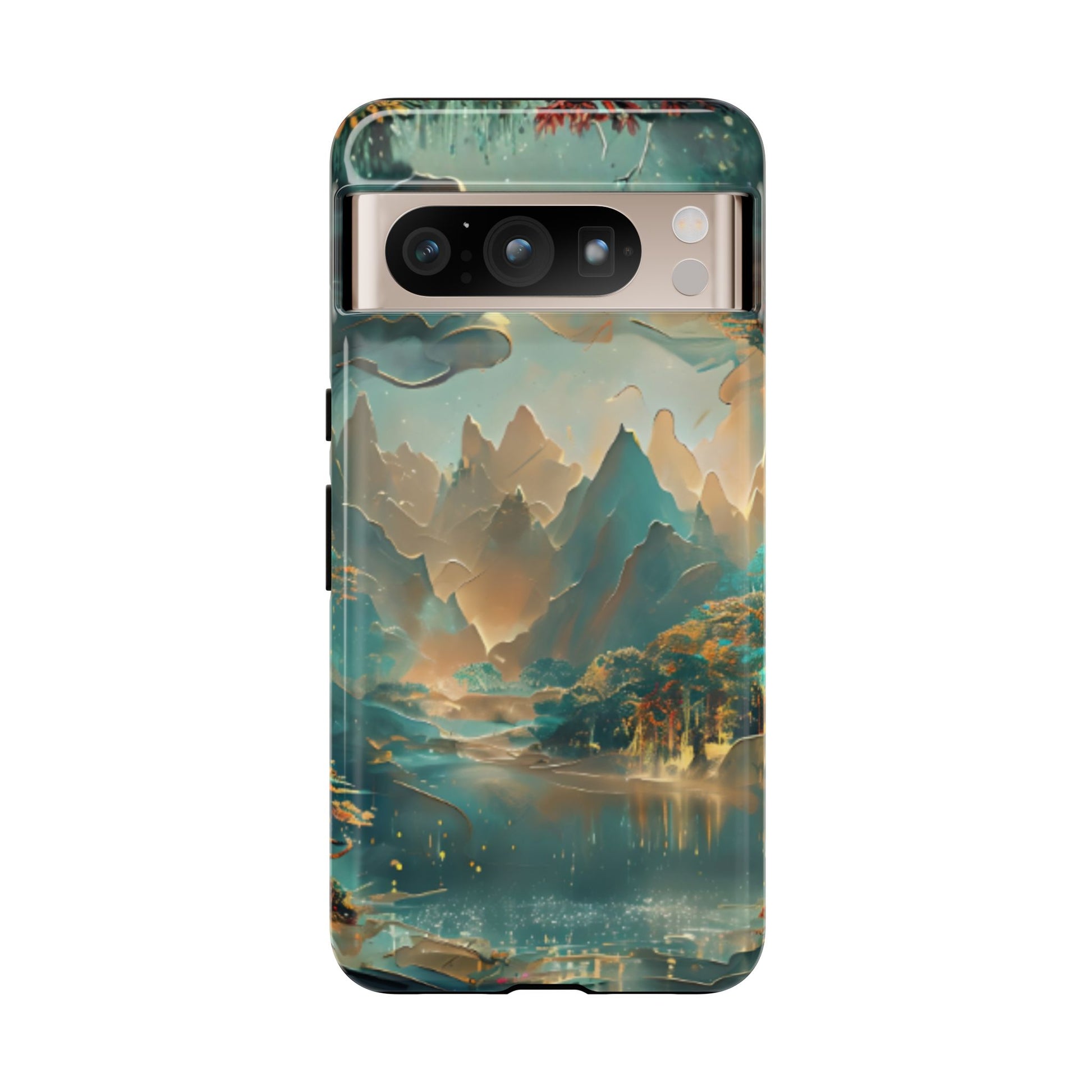 Misty Horizon misty mountain lake landscape Google Pixel phone case